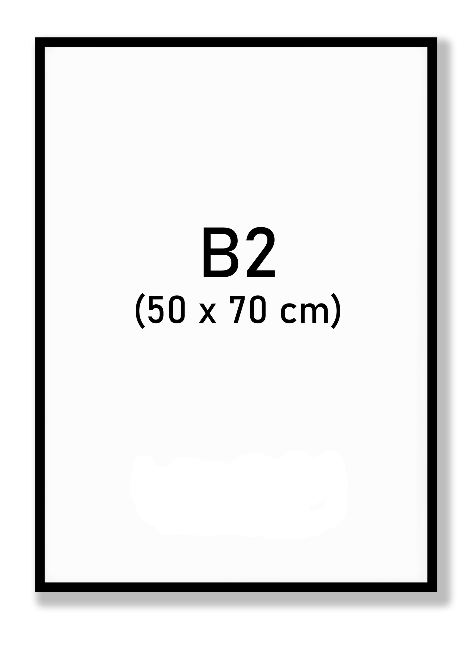 Sort ramme - B2 plakat