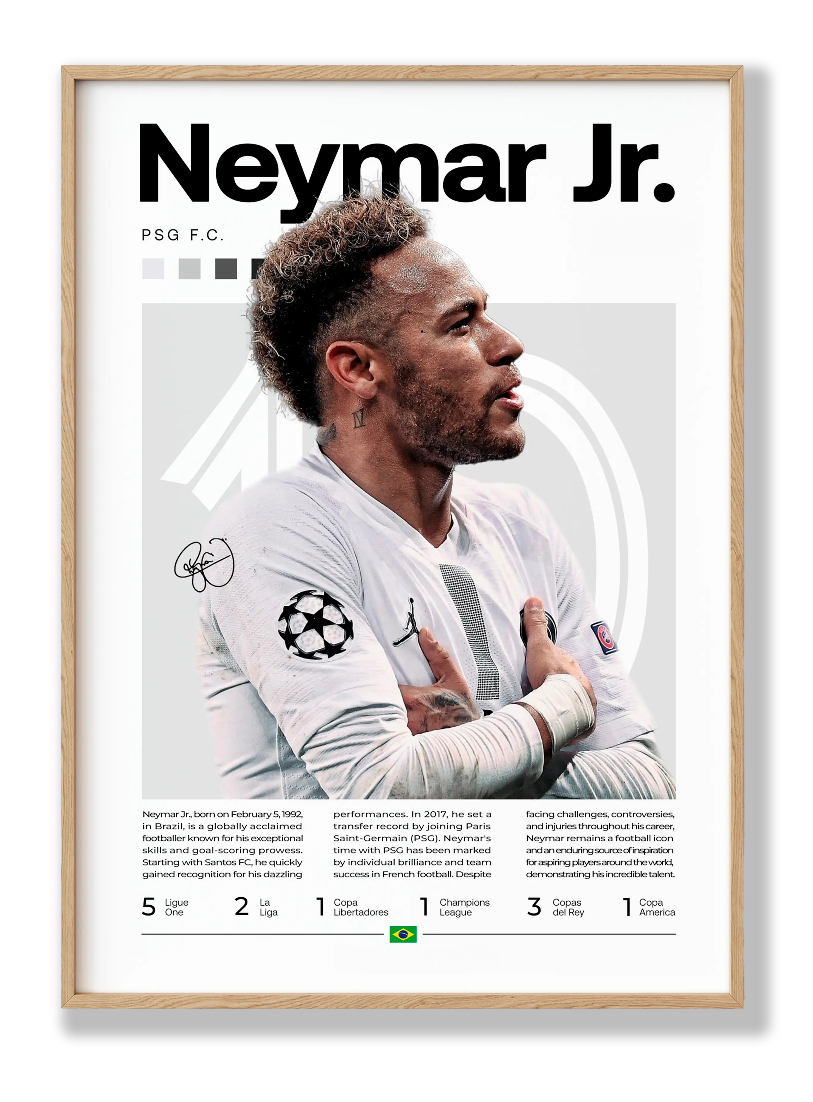 Neymar No. 5 Poster