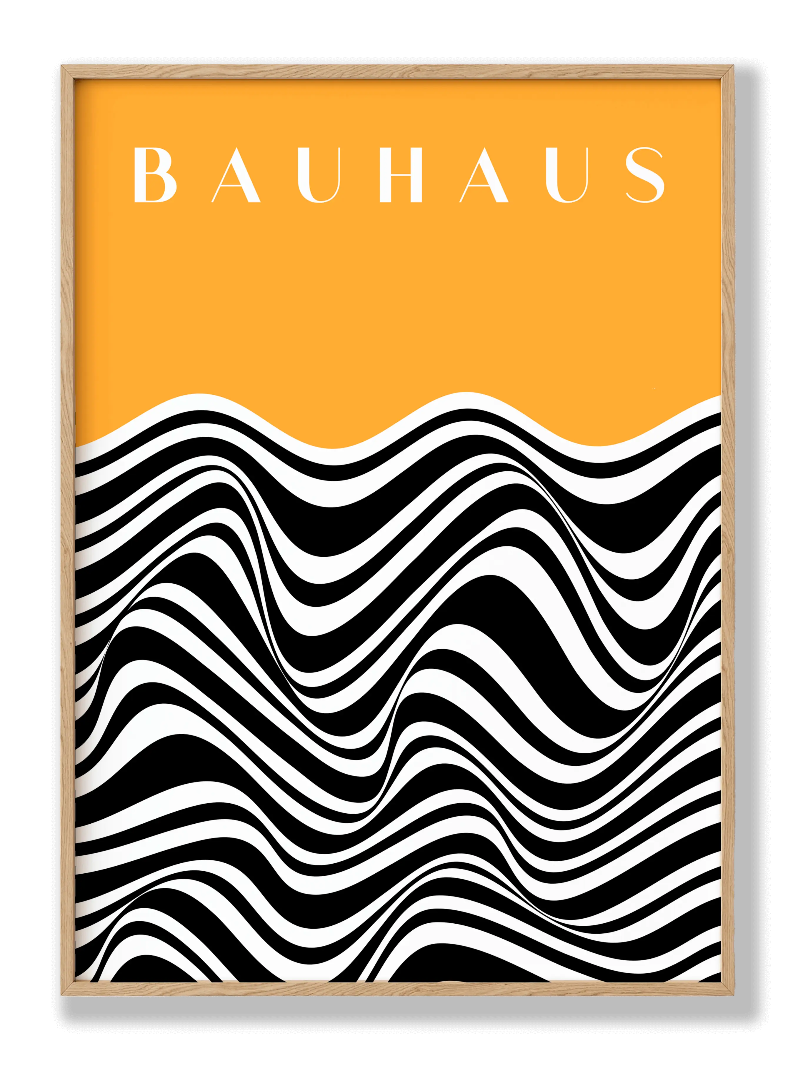 Bauhaus Orange Zebra Poster