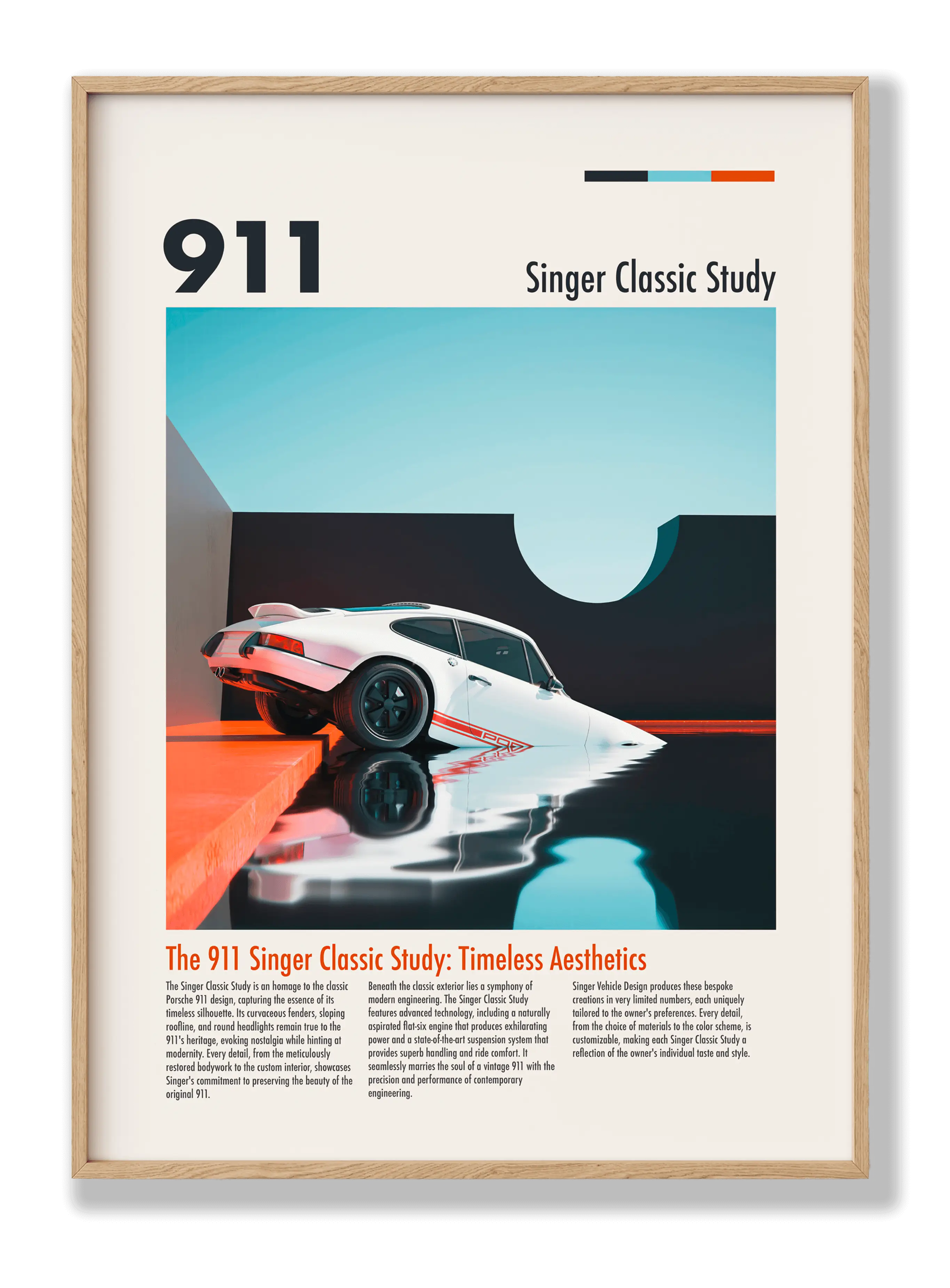 Porsche 911 Singer Classic Study Poster