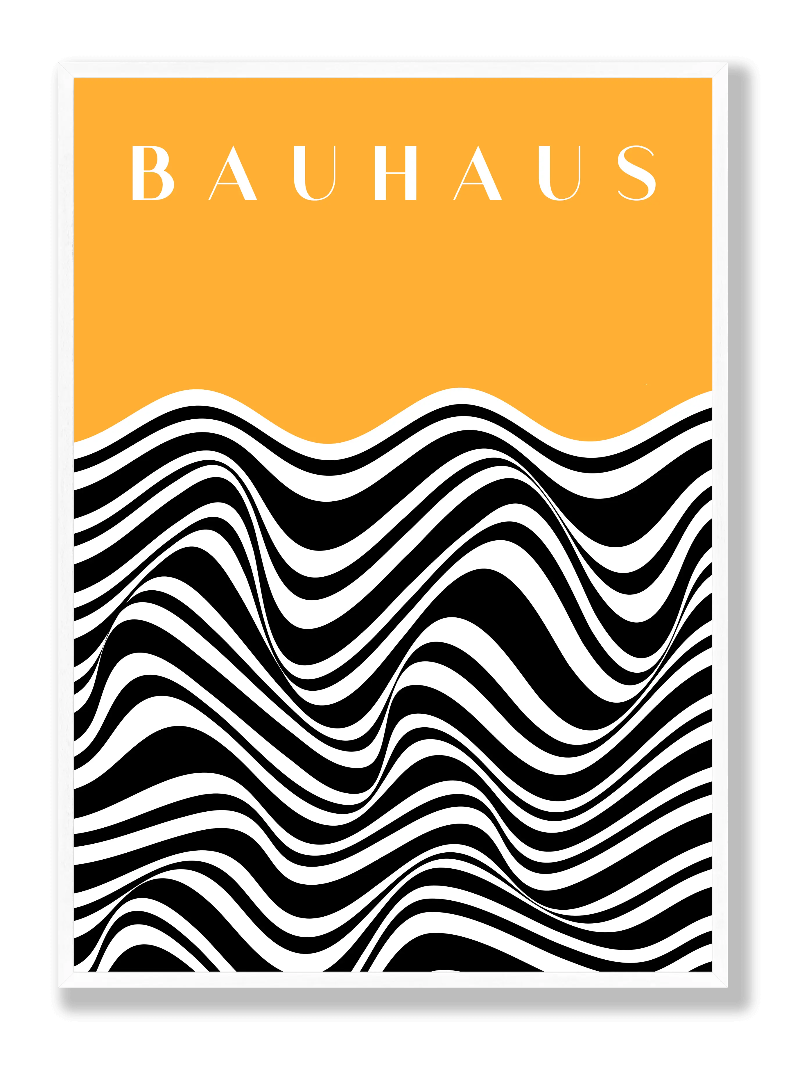 Bauhaus Orange Zebra Poster