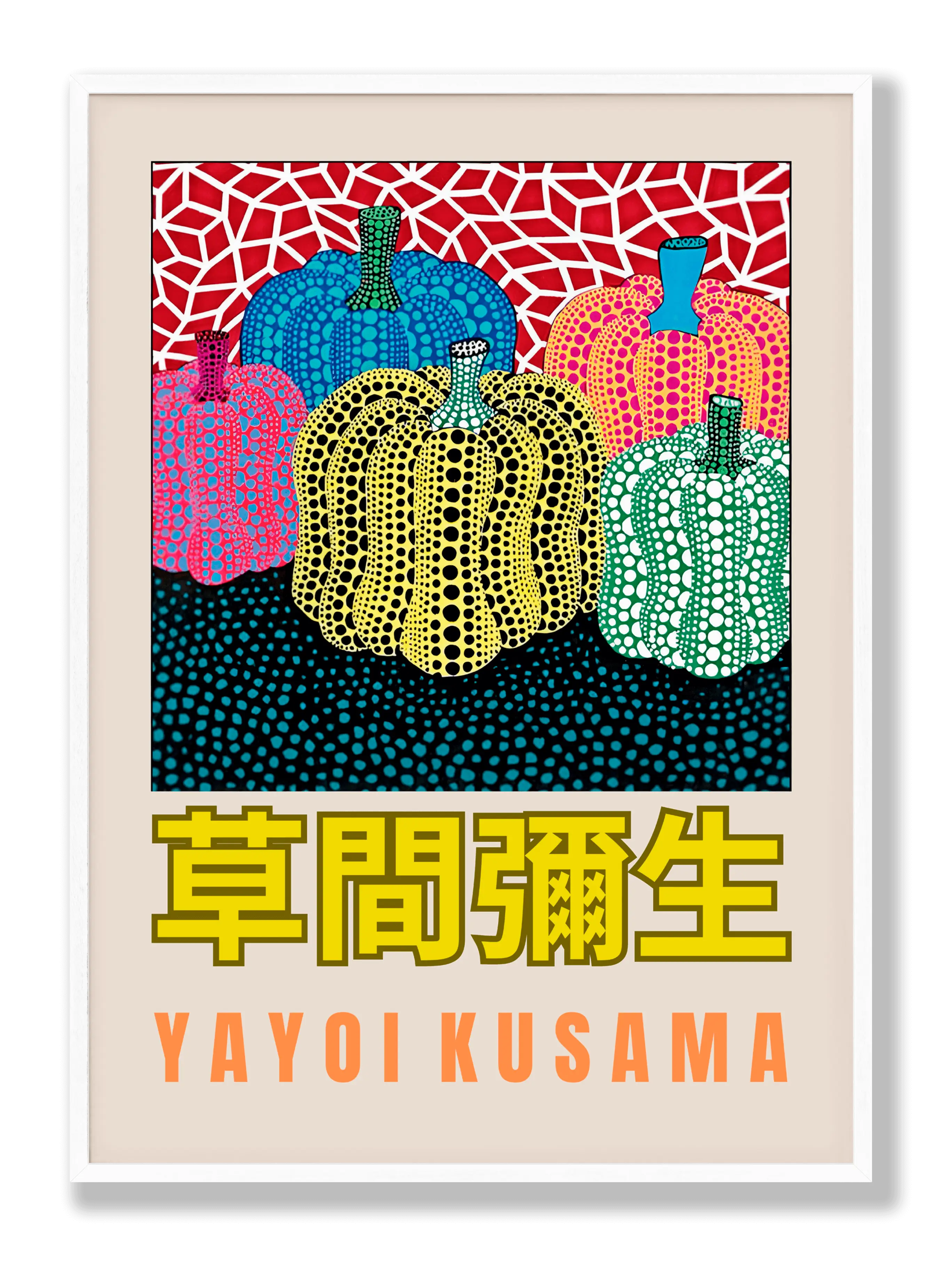 Yayoi Kusama - Colored Pumpkins Poster