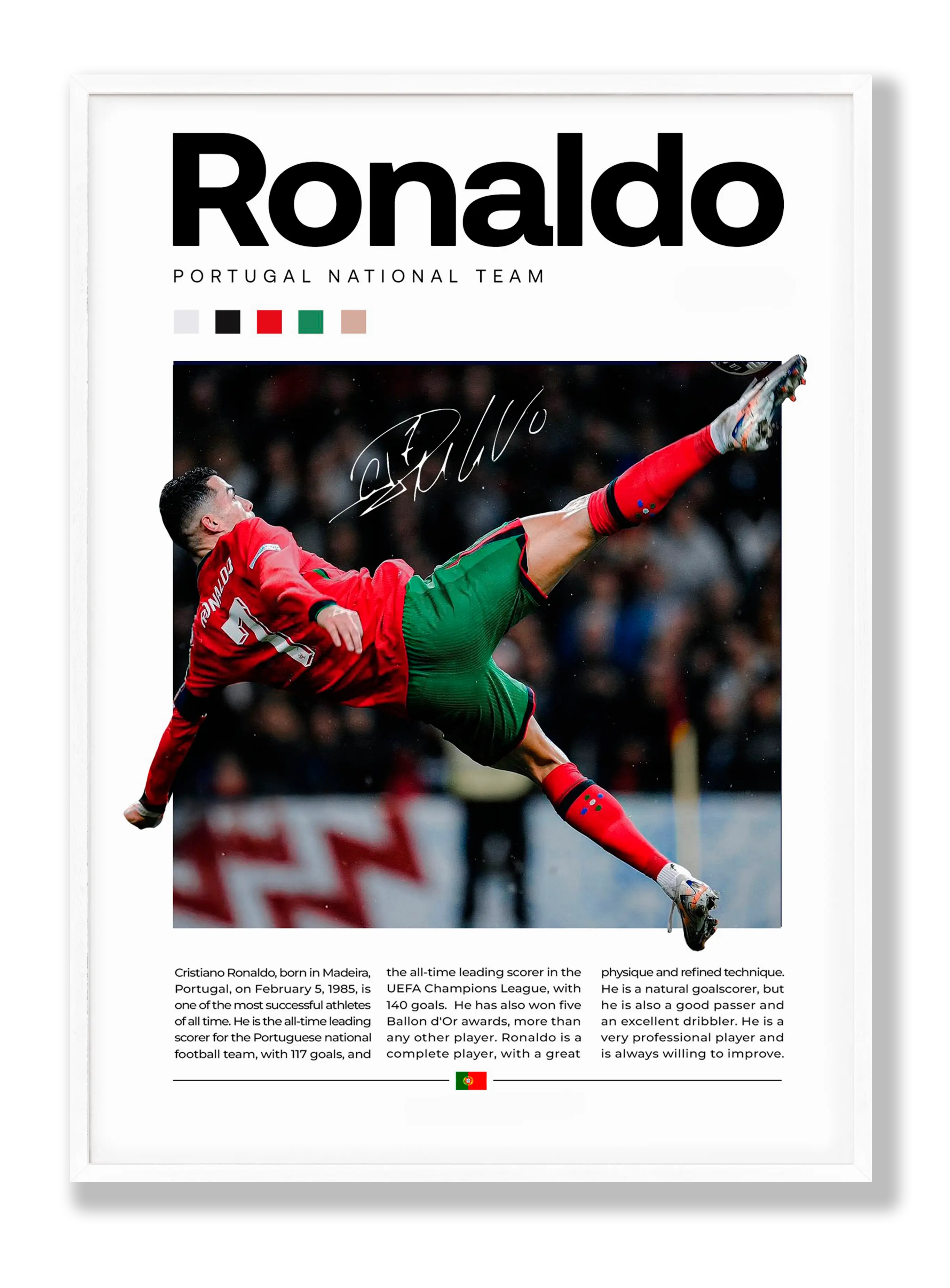 Cristiano Ronaldo No. 4 Poster