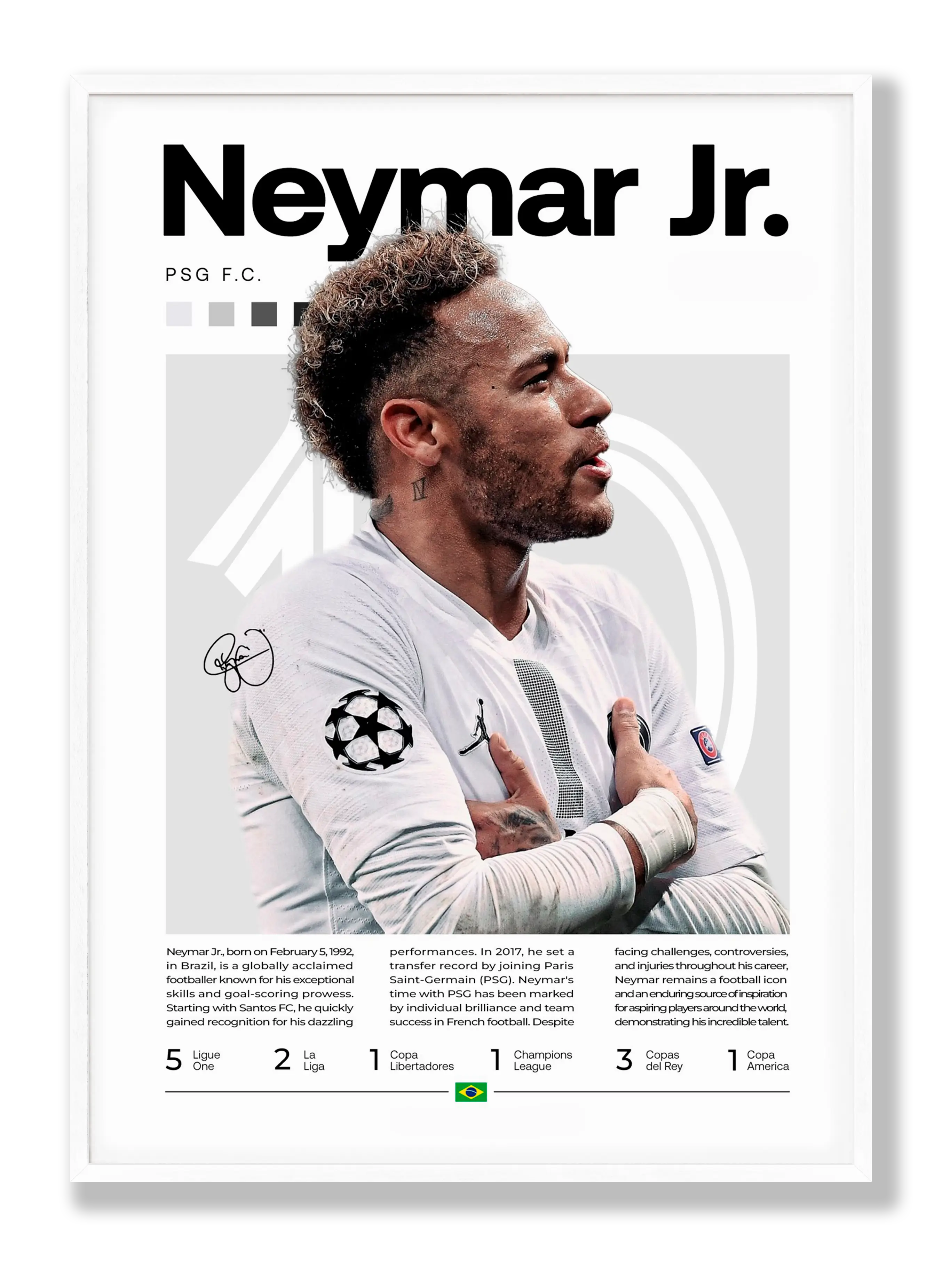 Neymar No. 5 Poster