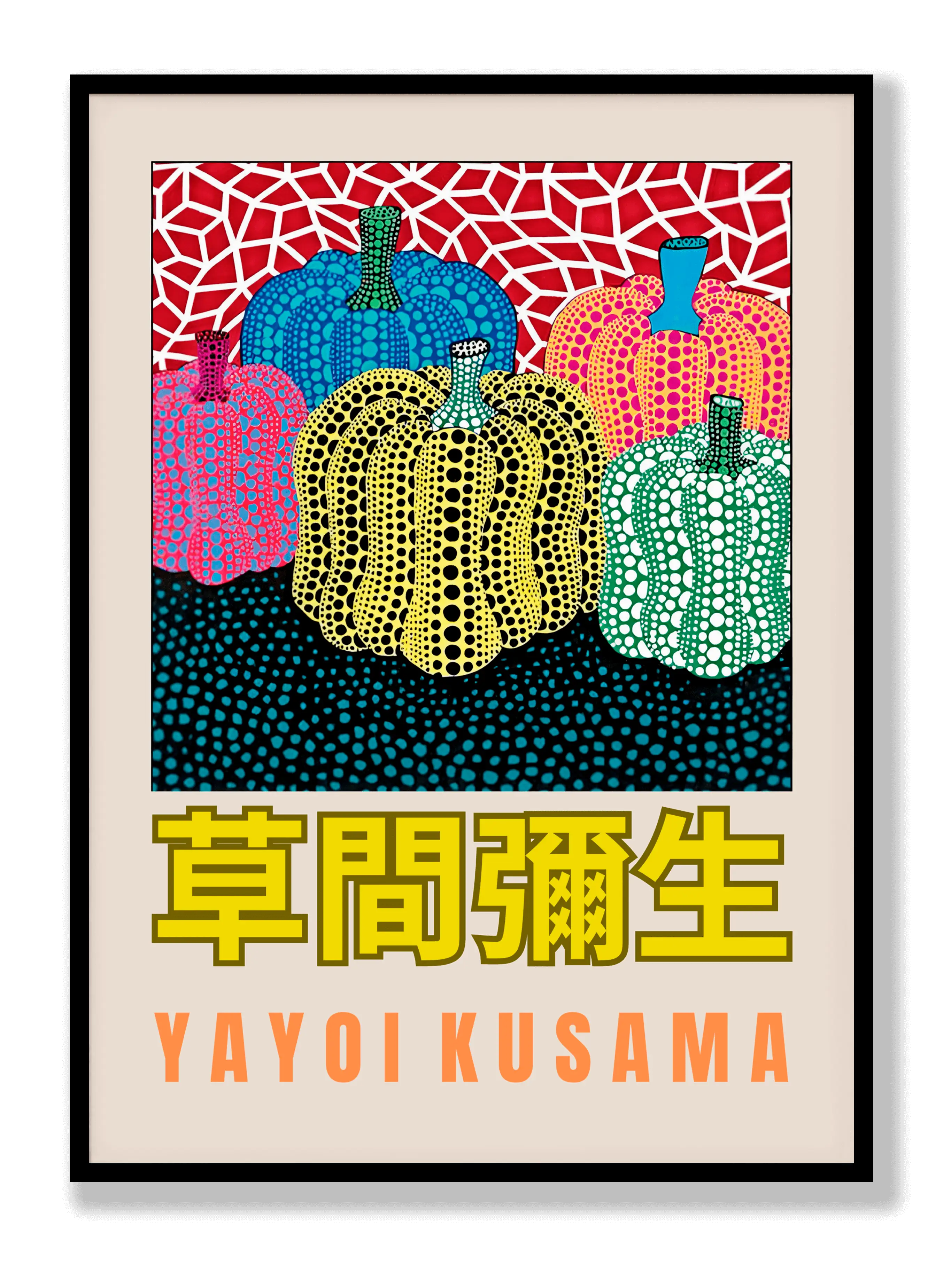 Yayoi Kusama - Colored Pumpkins Poster
