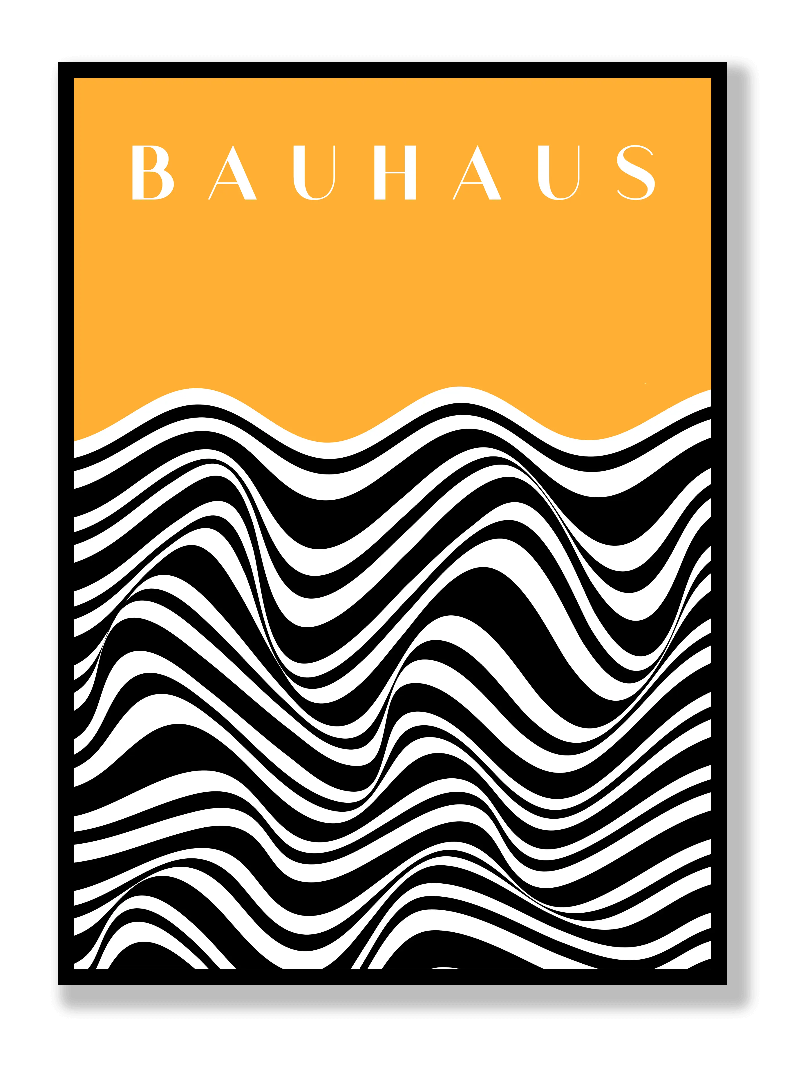 Bauhaus Orange Zebra Poster