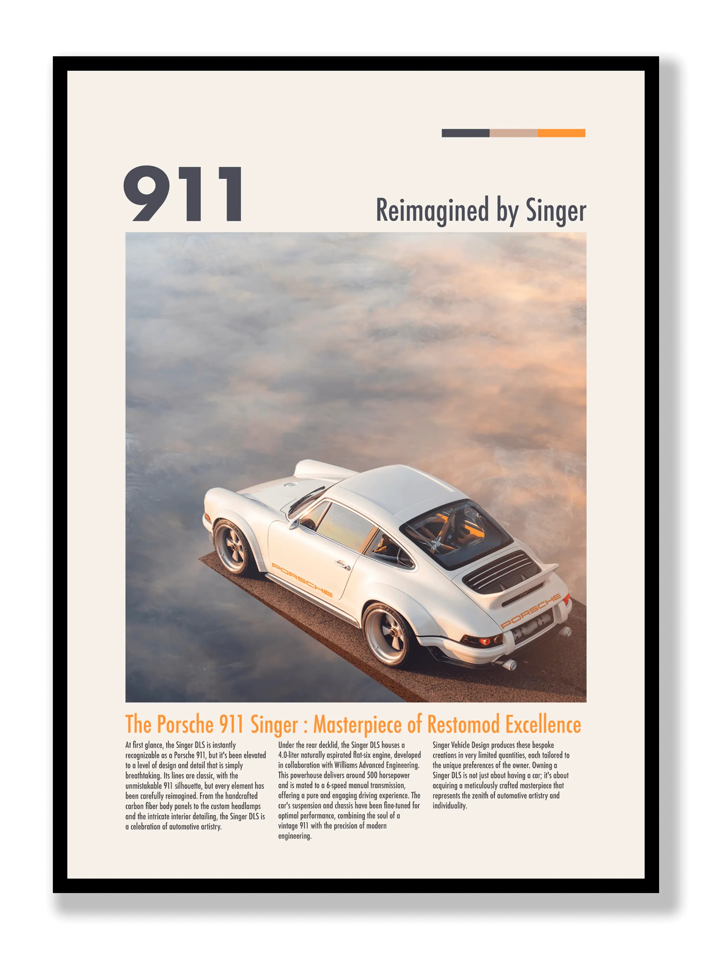 Porsche 911 x Singer Poster
