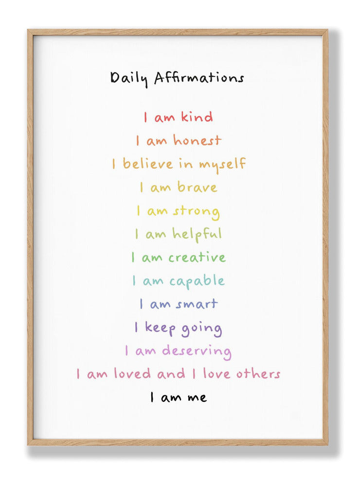 Children's affirmations emotions print 3