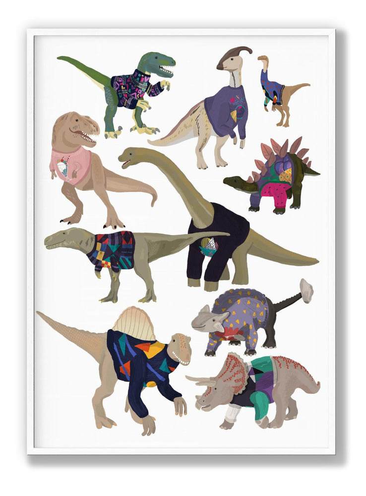 Dinosaurs In 80s Jumpers