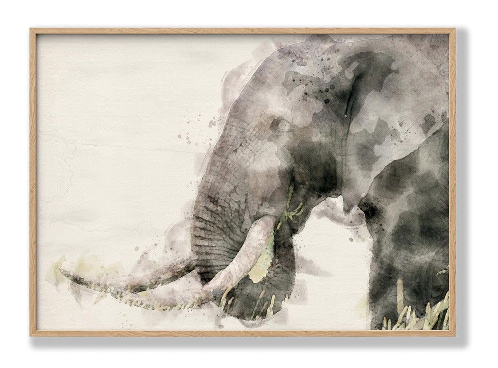 Abstract African Elephant Watercolor Art