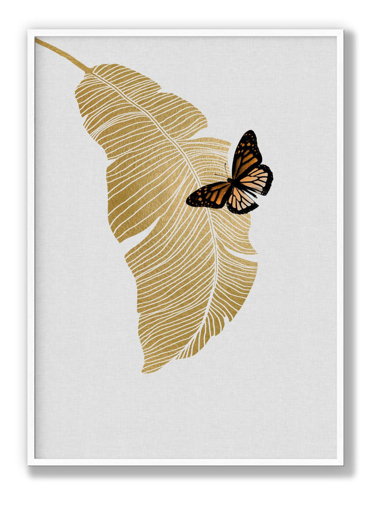 Butterfly & Palm Leaf