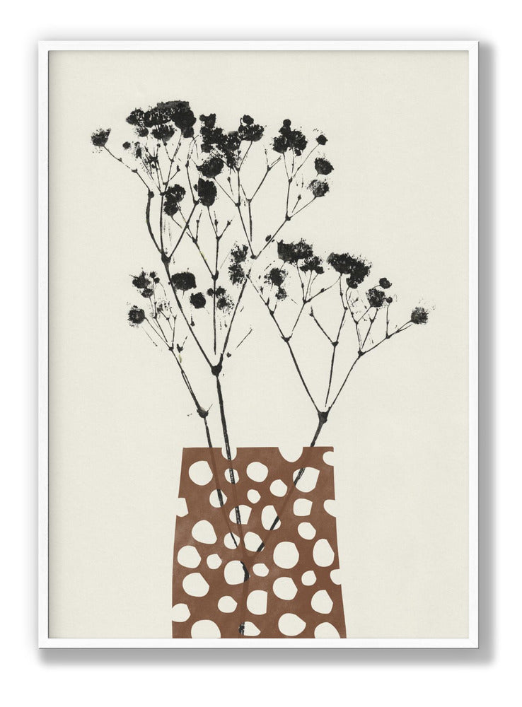 Gypsophila In a Brown Vase