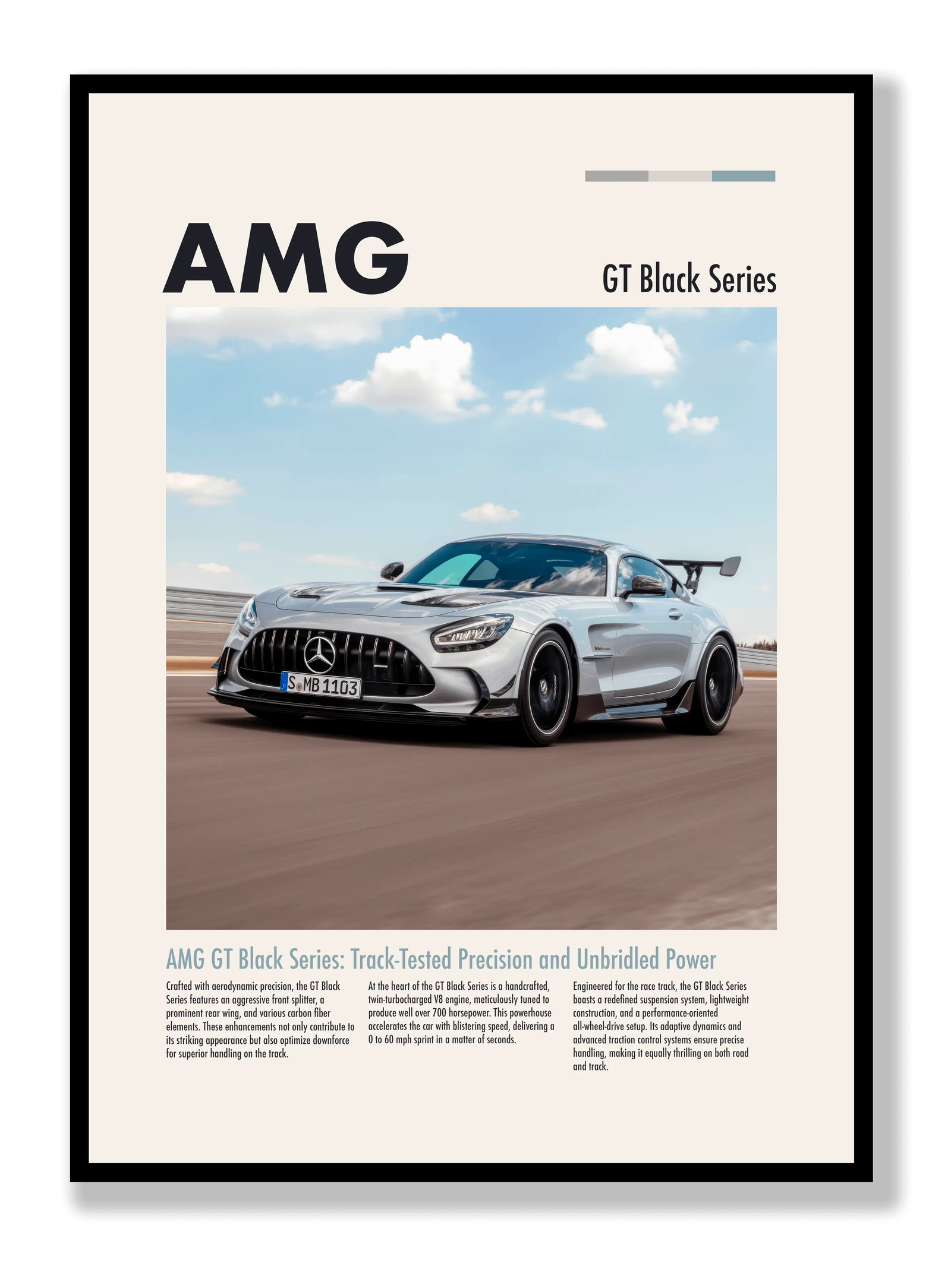 Amg GT Black Series plakat