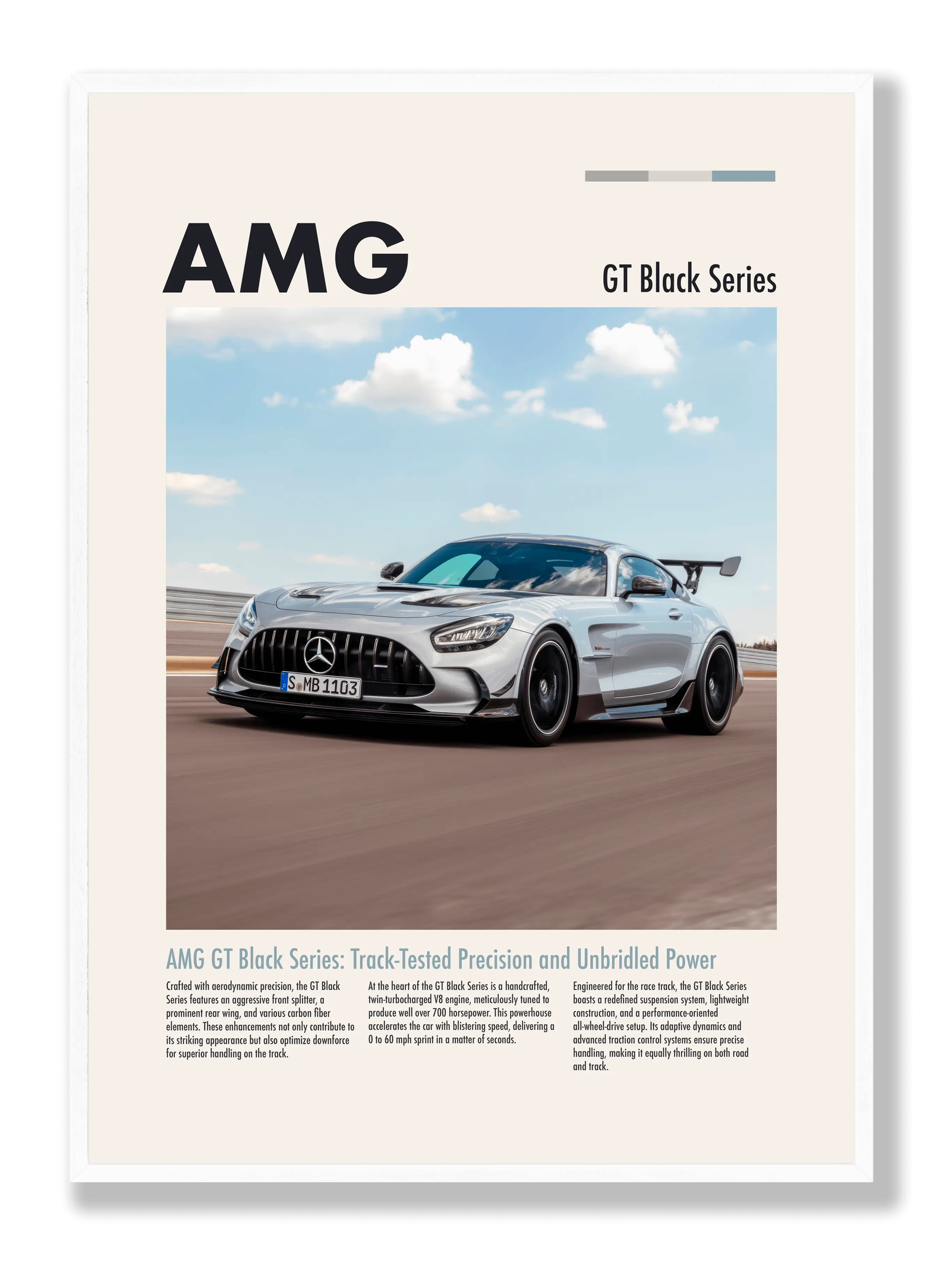 Amg GT Black Series plakat