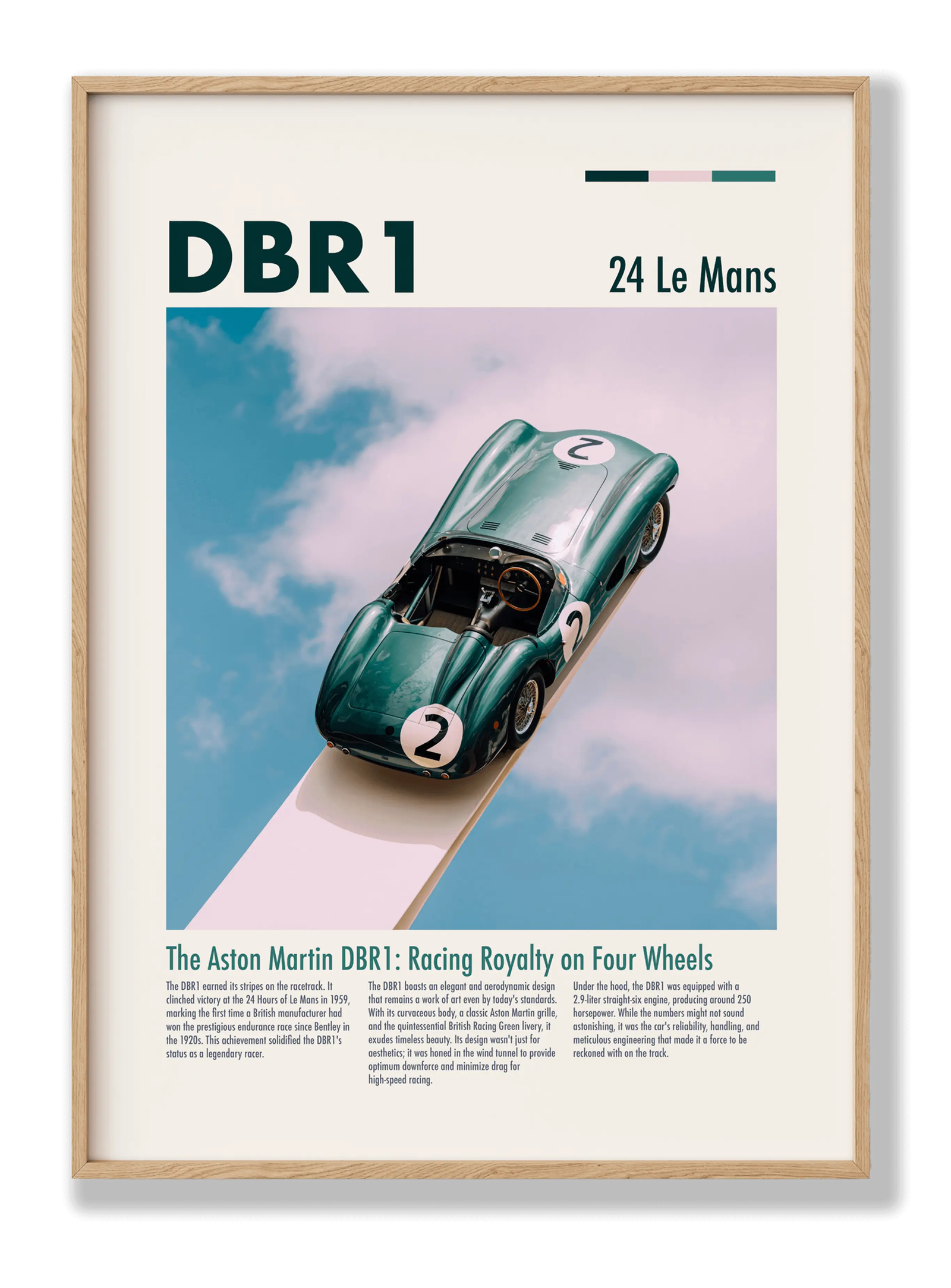 Aston Martin DBR1 "Le Mans" plakat