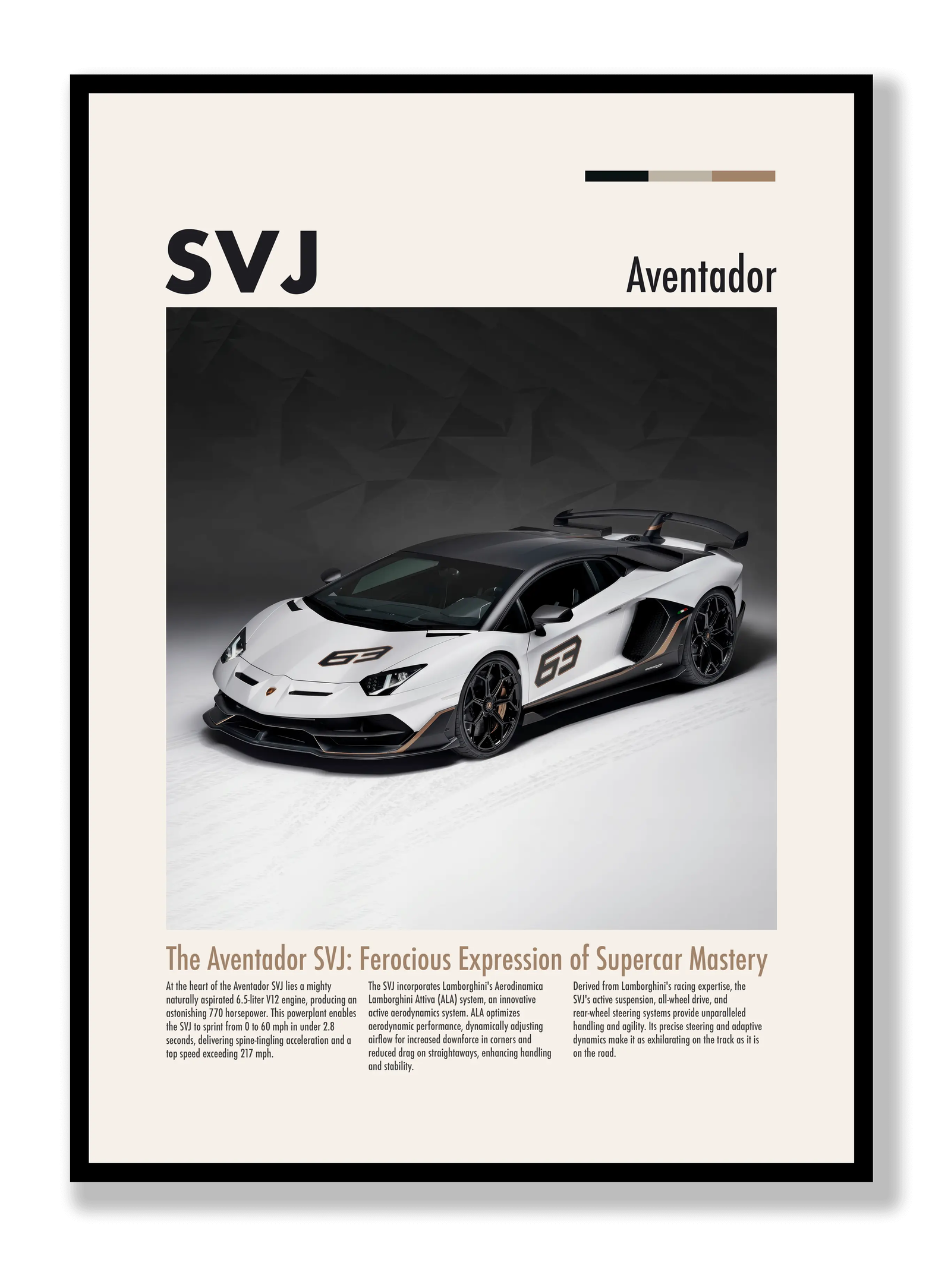 Aventador SVJ plakat