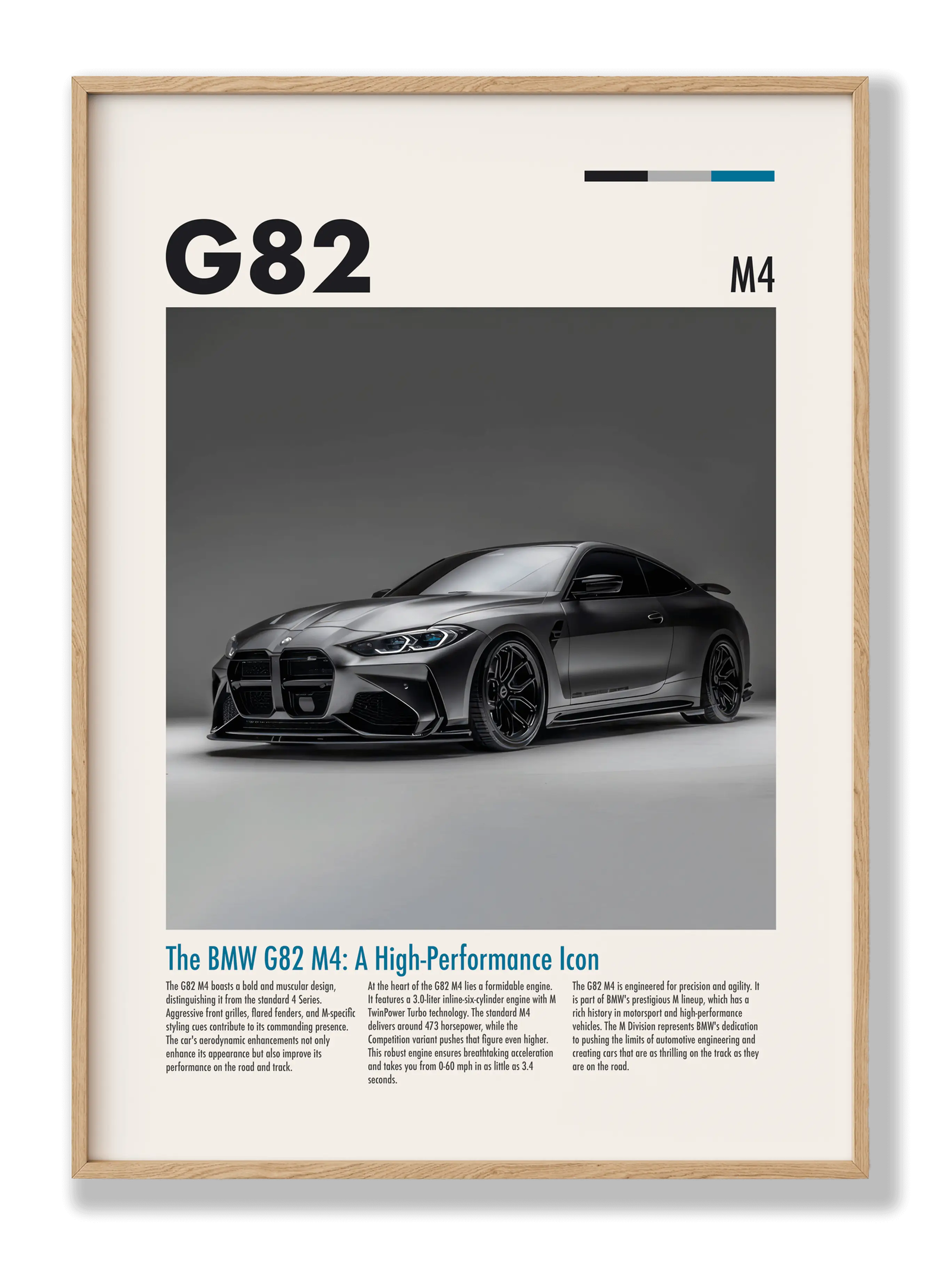 BMW G82 M4 Black plakat