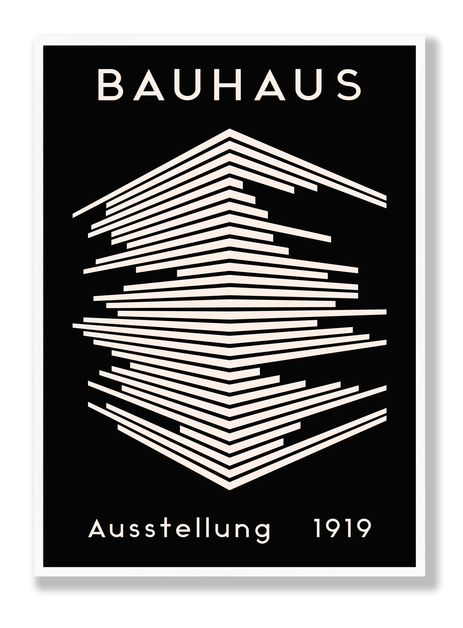 Bauhaus 1919 Black Stripes plakat