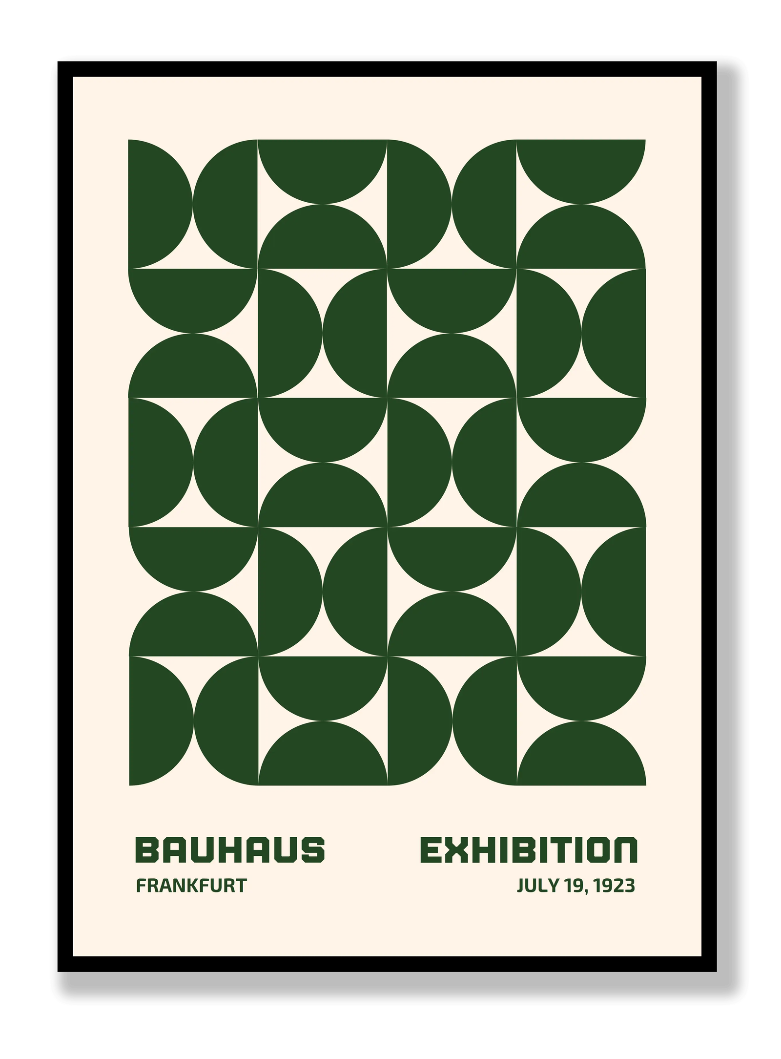 Bauhaus Green Hourglass plakat