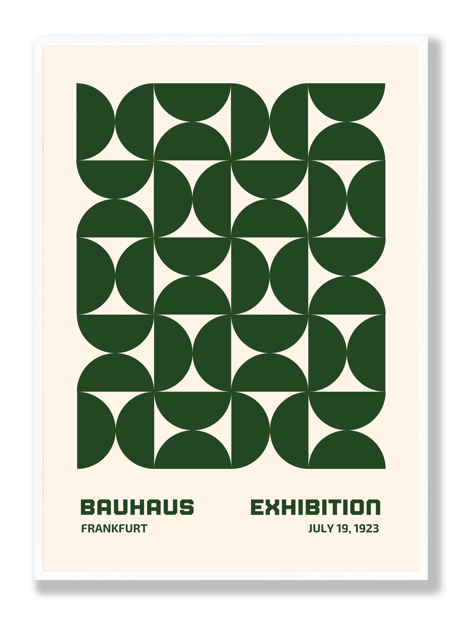 Bauhaus Green Hourglass plakat