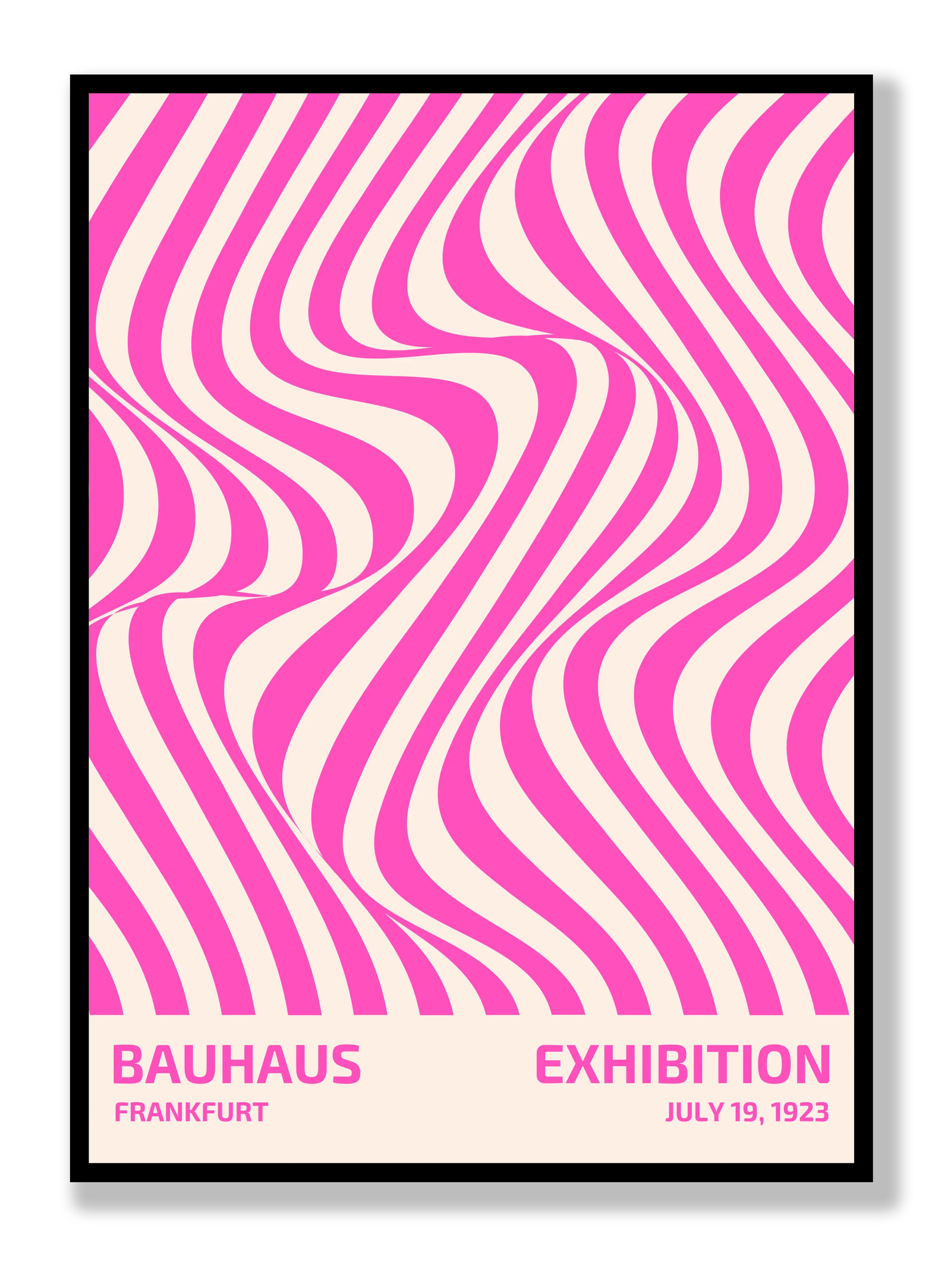 Bauhaus Pink Zebra plakat