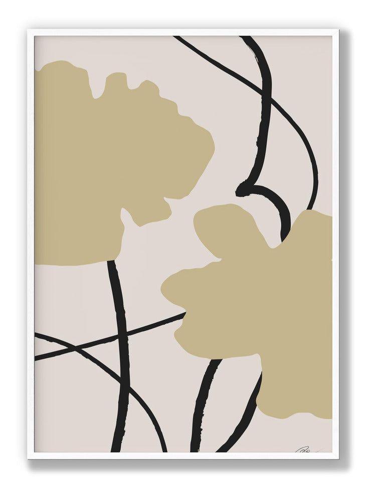 Beige Flowers 2 plakat