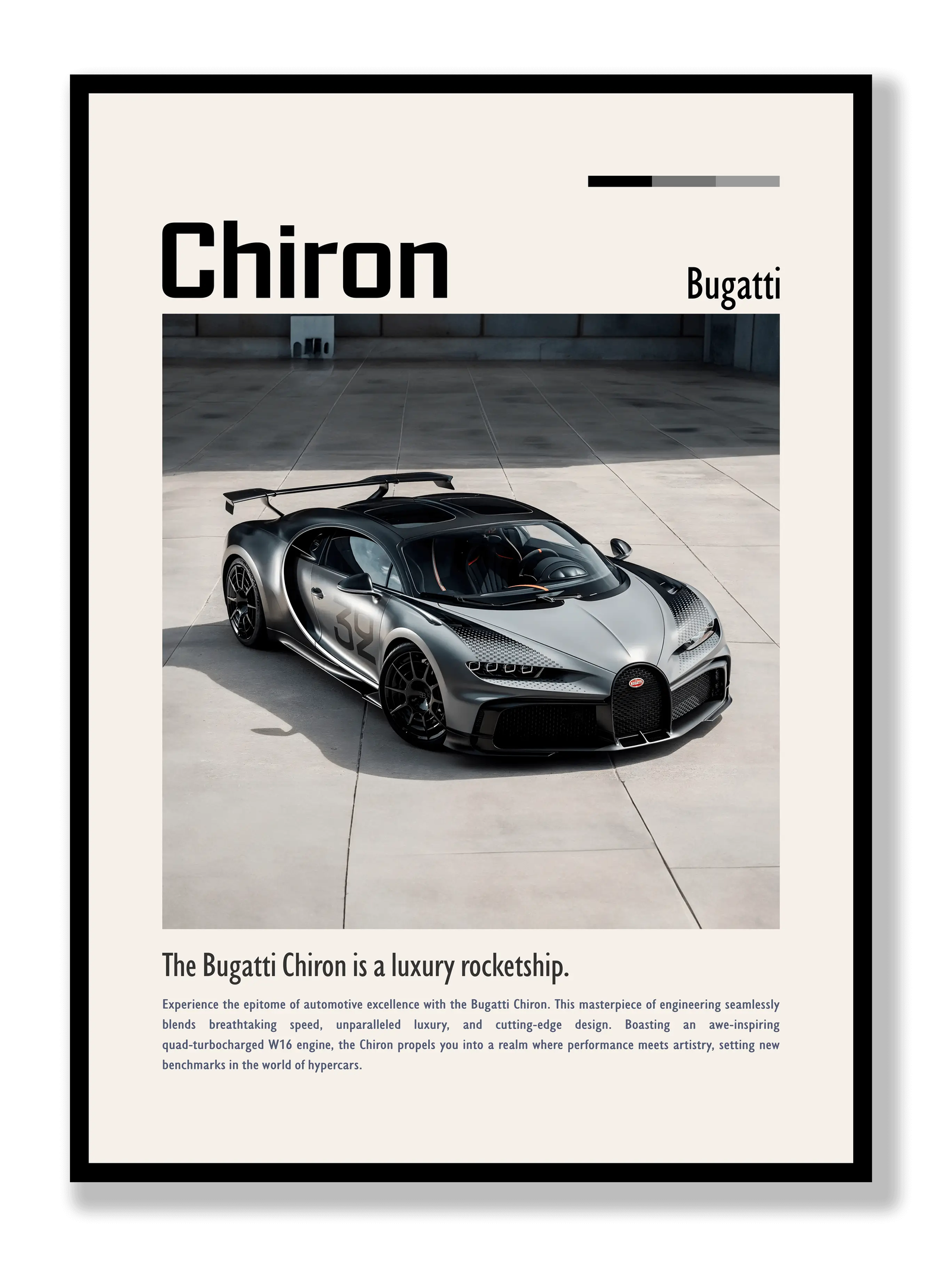 Bugatti Chiron 2 plakat