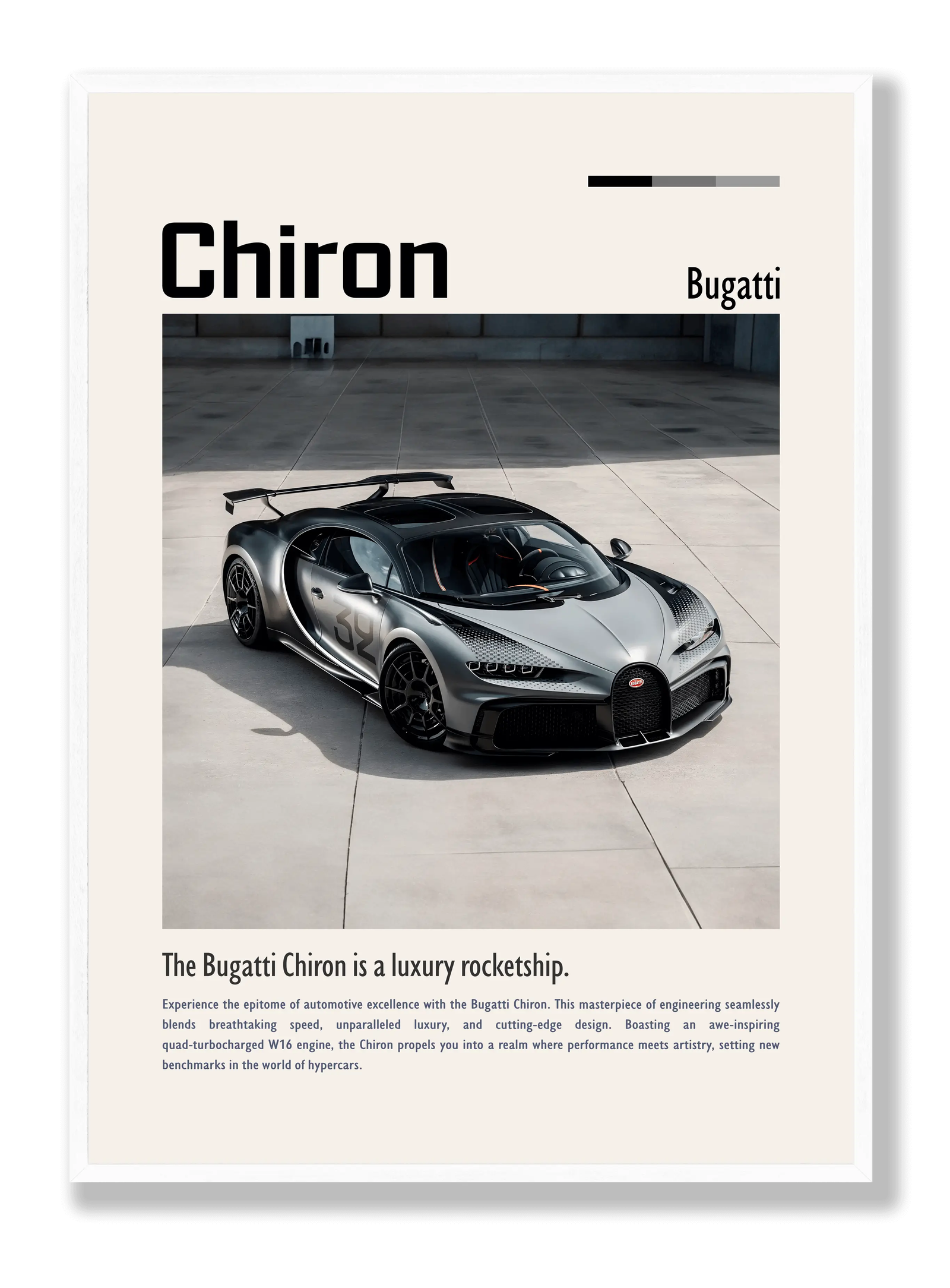 Bugatti Chiron 2 plakat