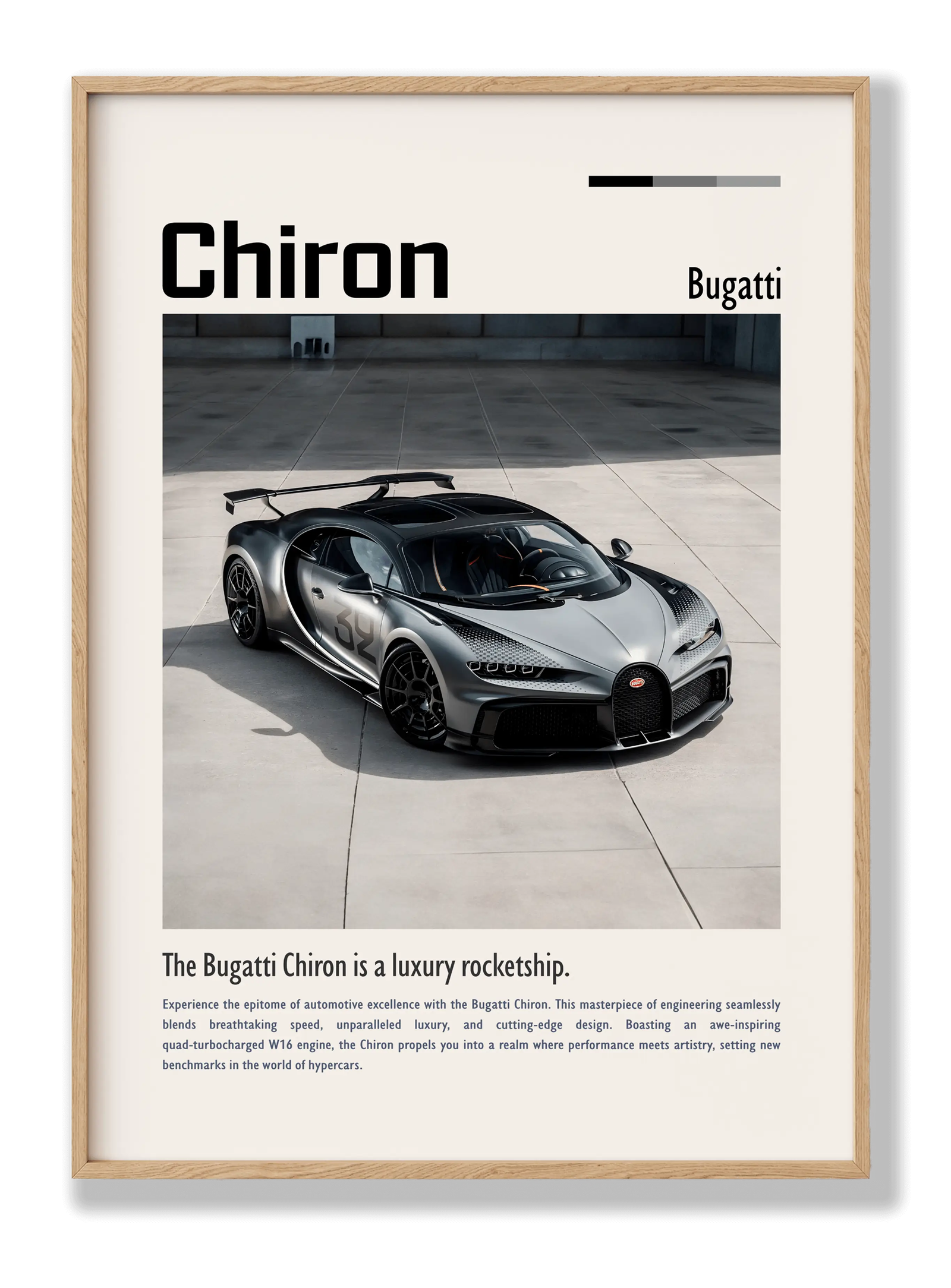 Bugatti Chiron 2 plakat