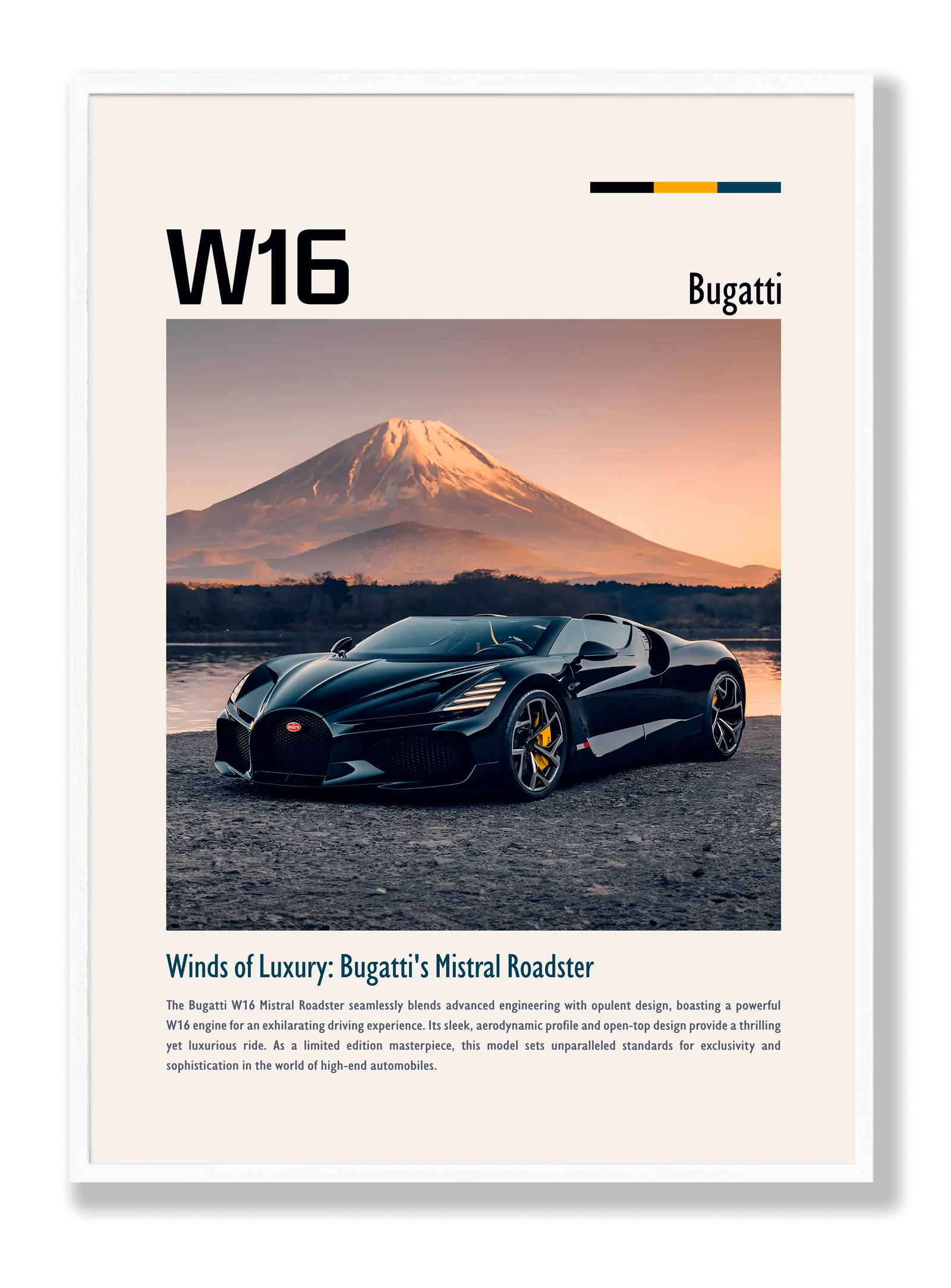 Bugatti Mistral W16 plakat