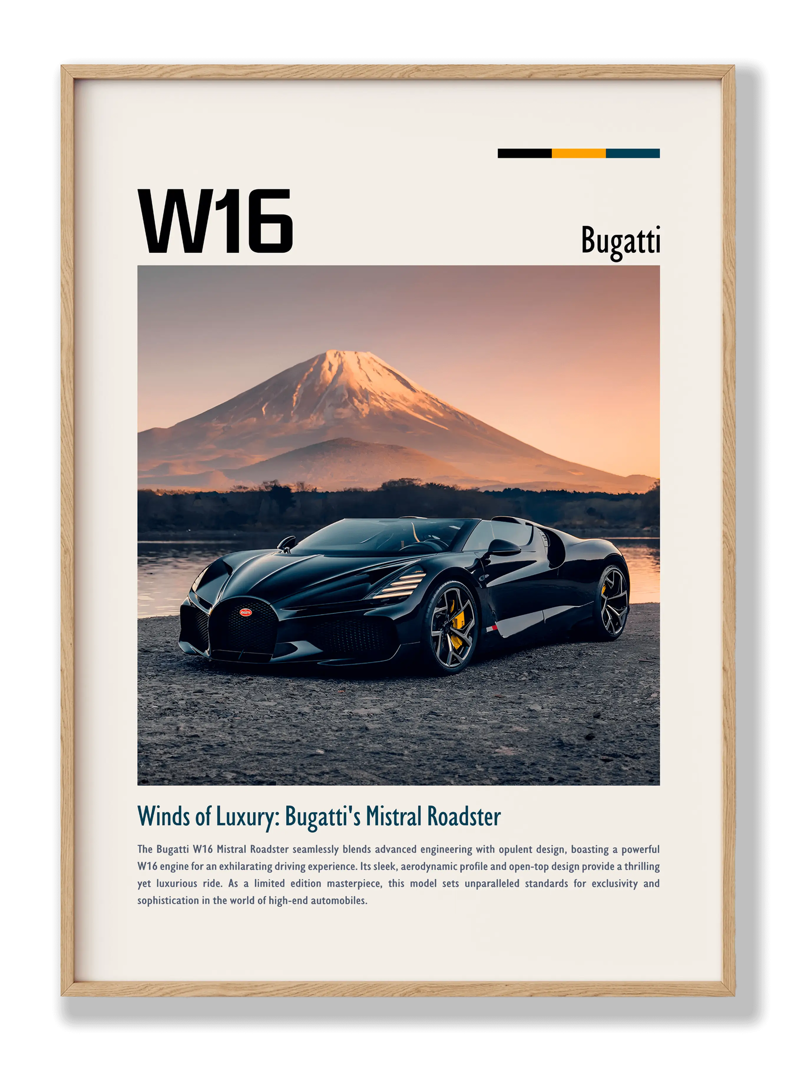 Bugatti Mistral W16 plakat