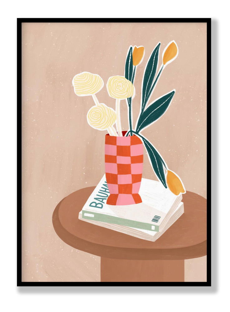 Checkered Vase plakat