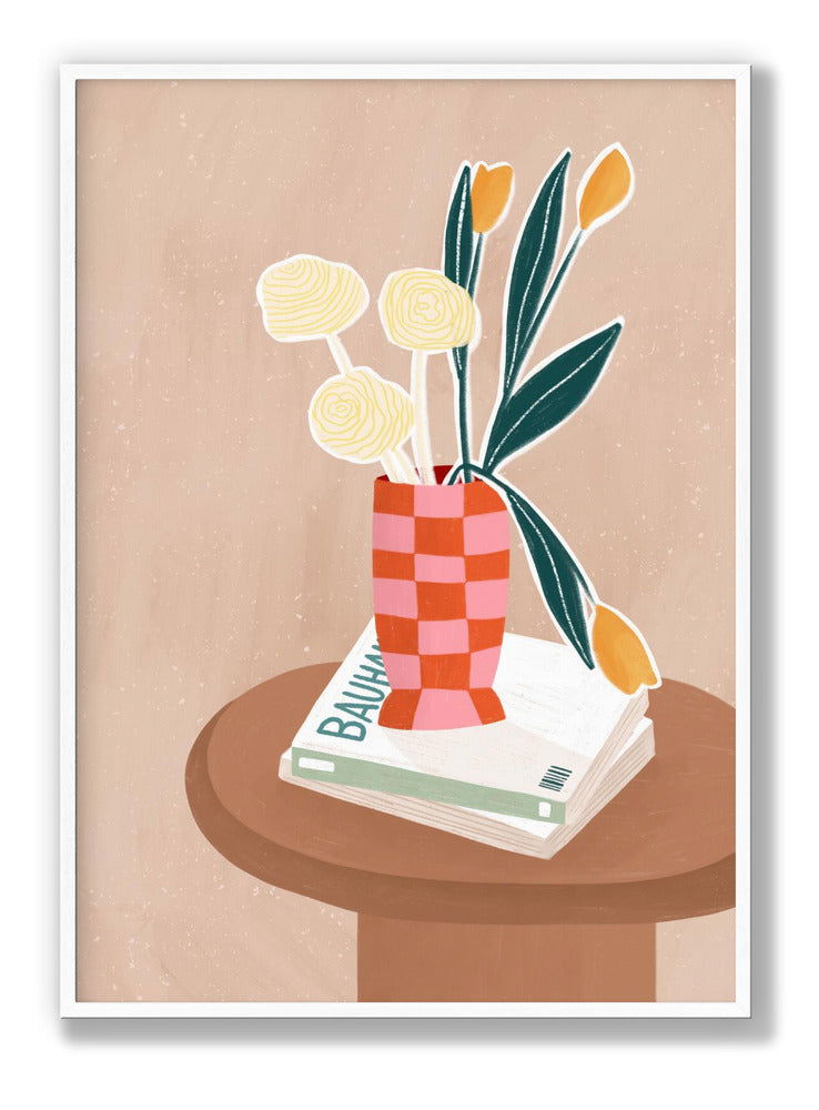 Checkered Vase plakat