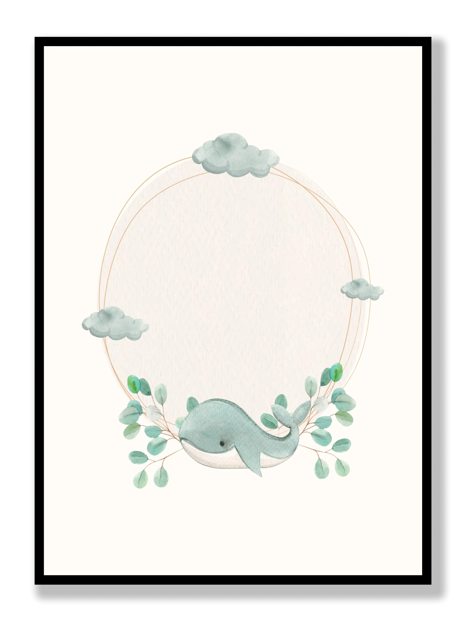 Cloudy Whale plakat