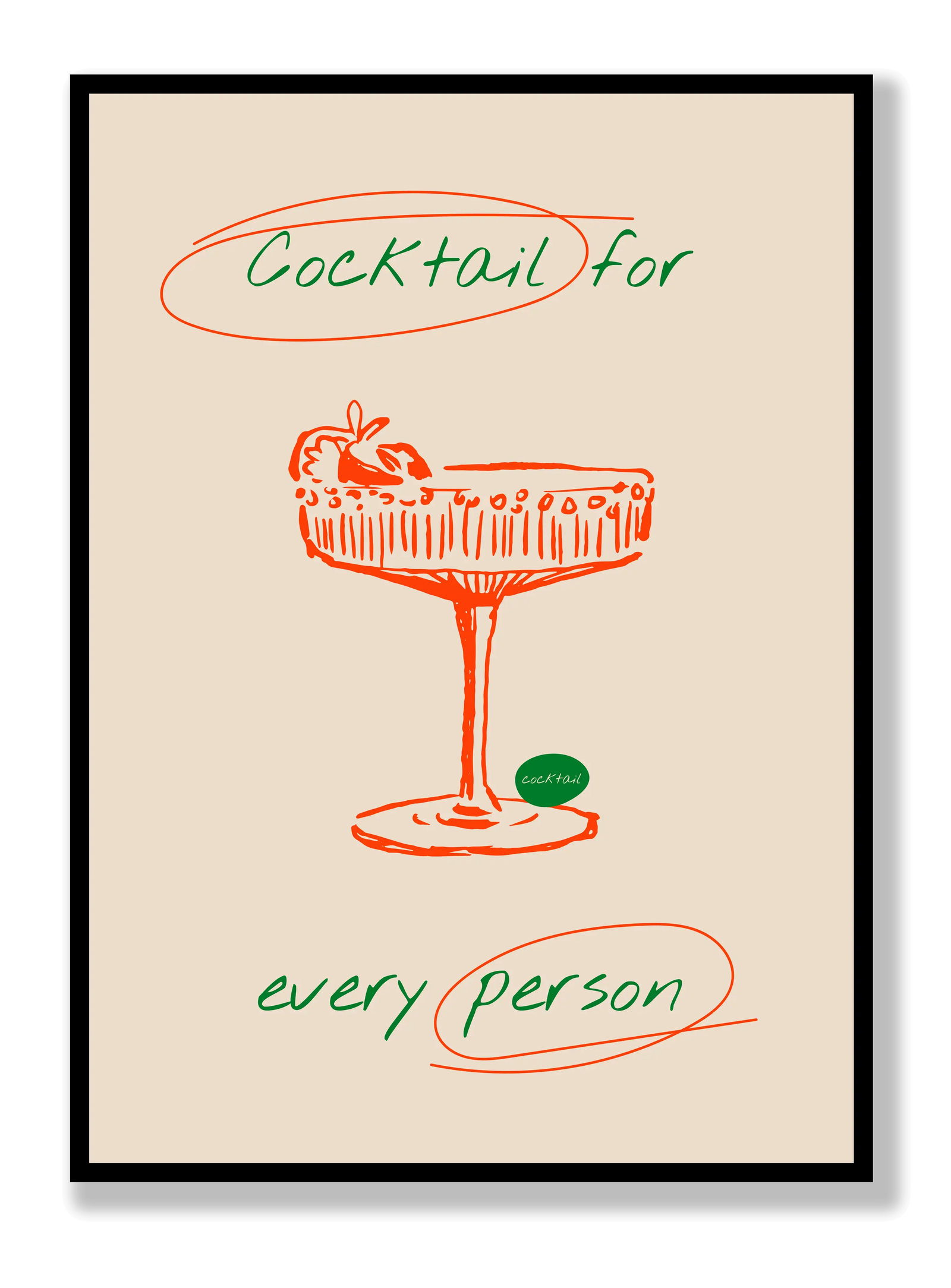 Cocktail Person plakat