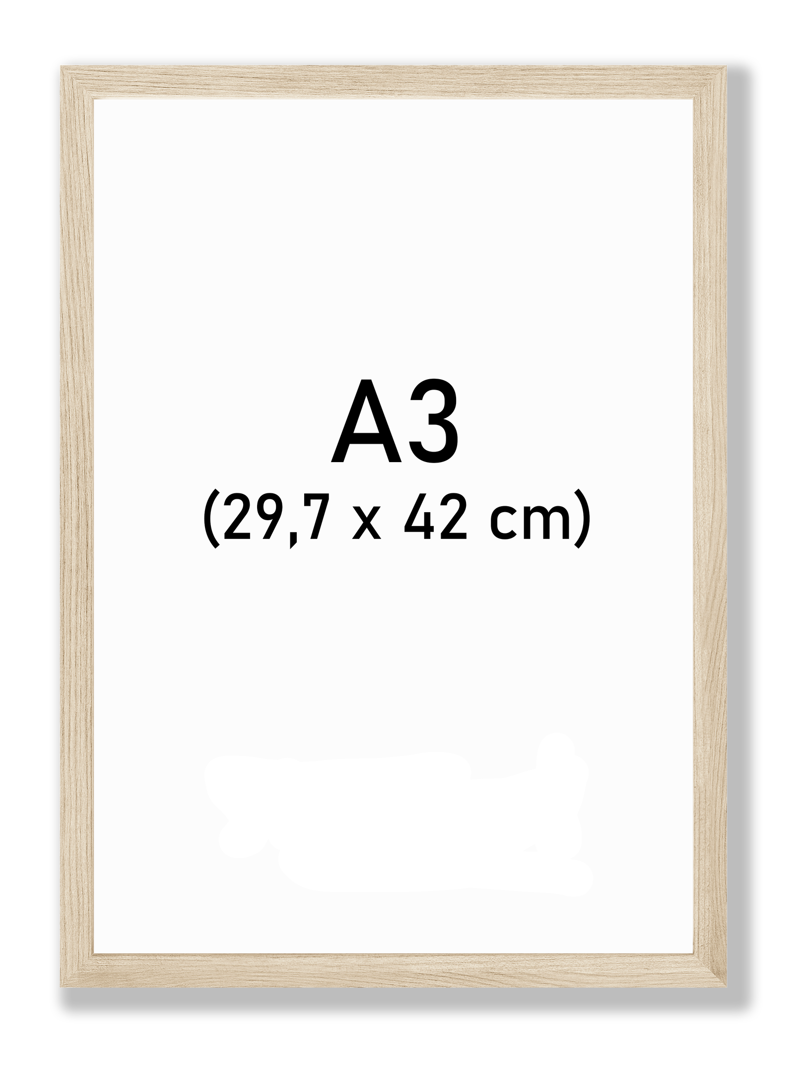 Egetræsramme - A3 plakat