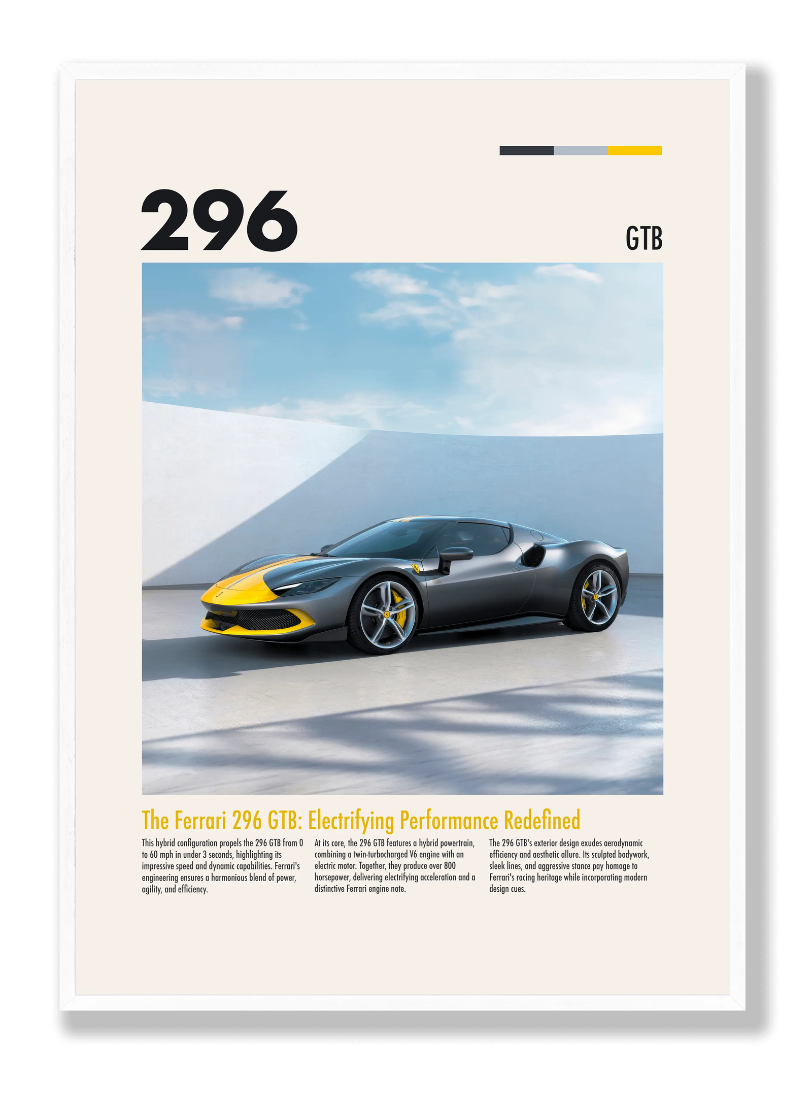 Ferrari 296 plakat