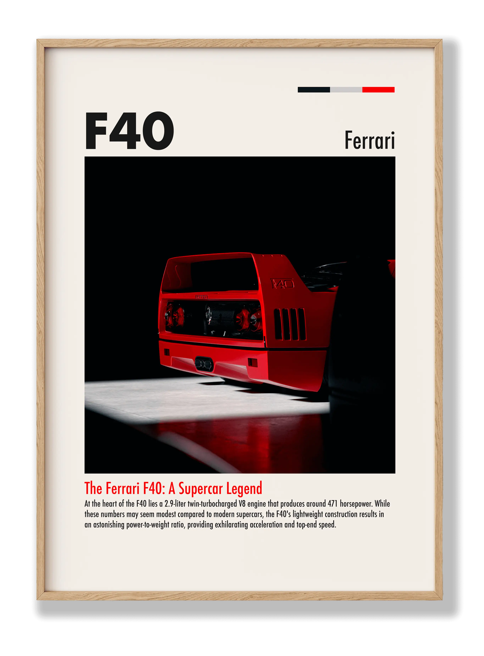 Ferrari F40 - 2 plakat