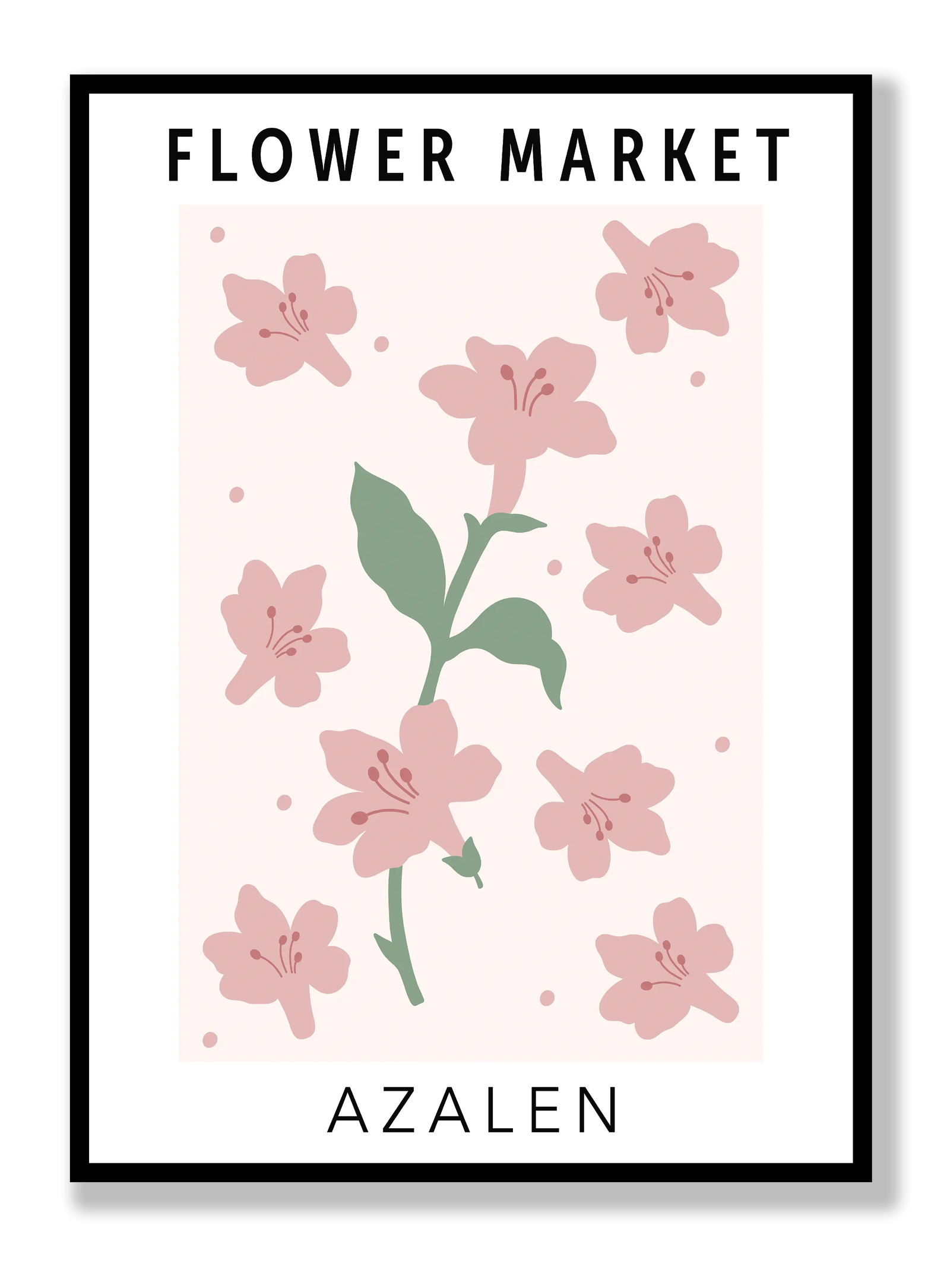 Flower Market Azalen plakat