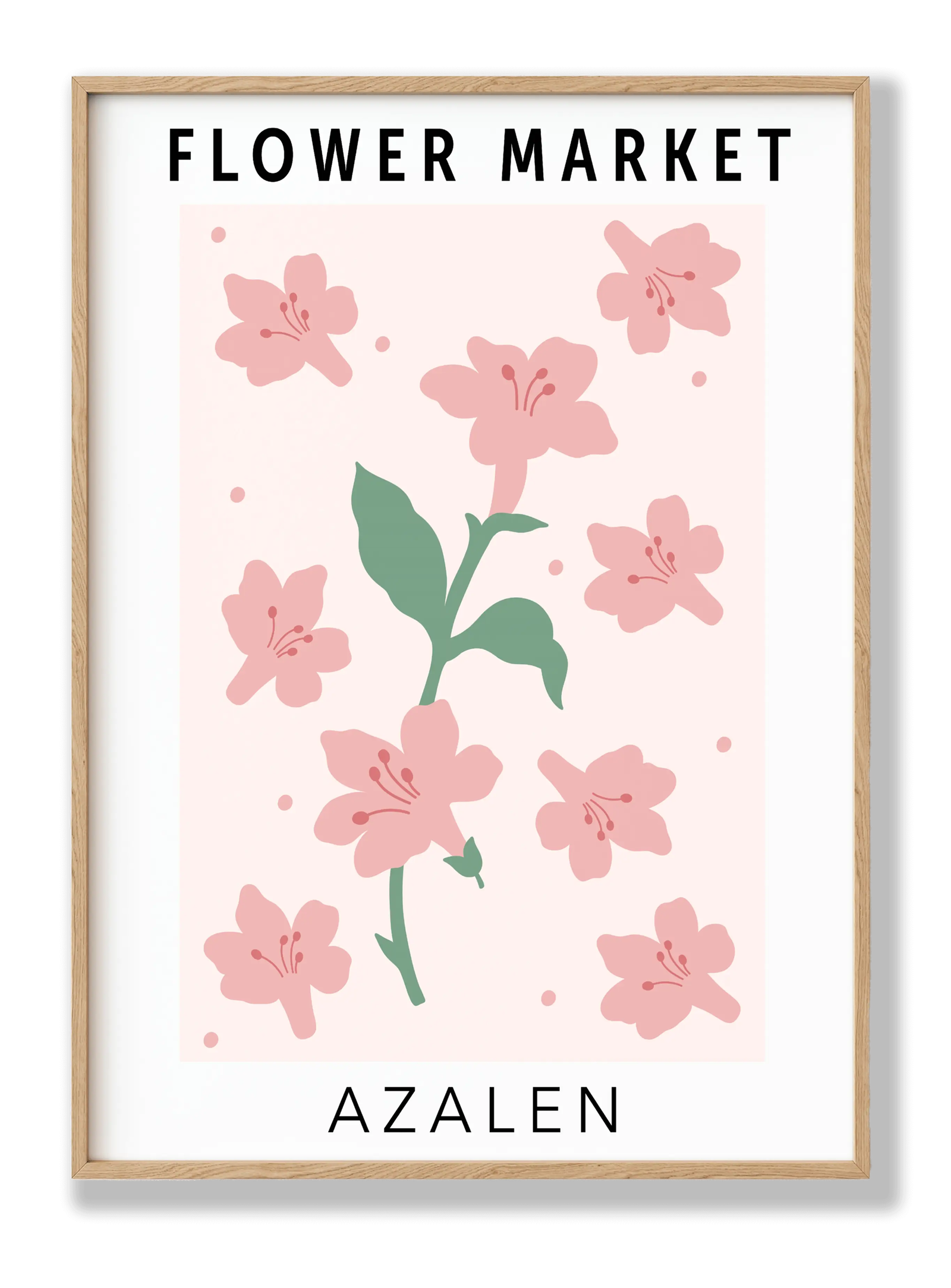 Flower Market Azalen plakat