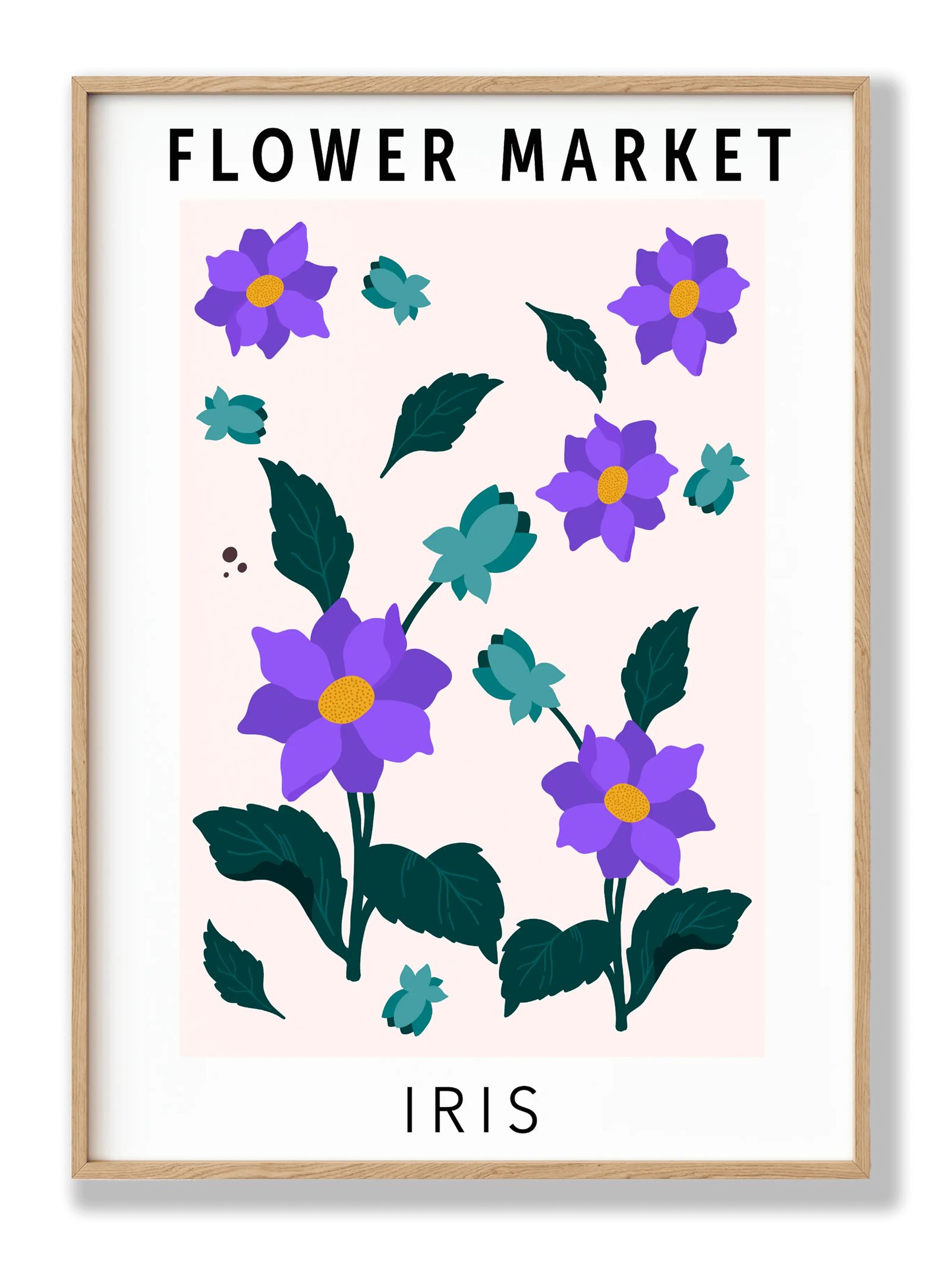 Flower Market Iris plakat