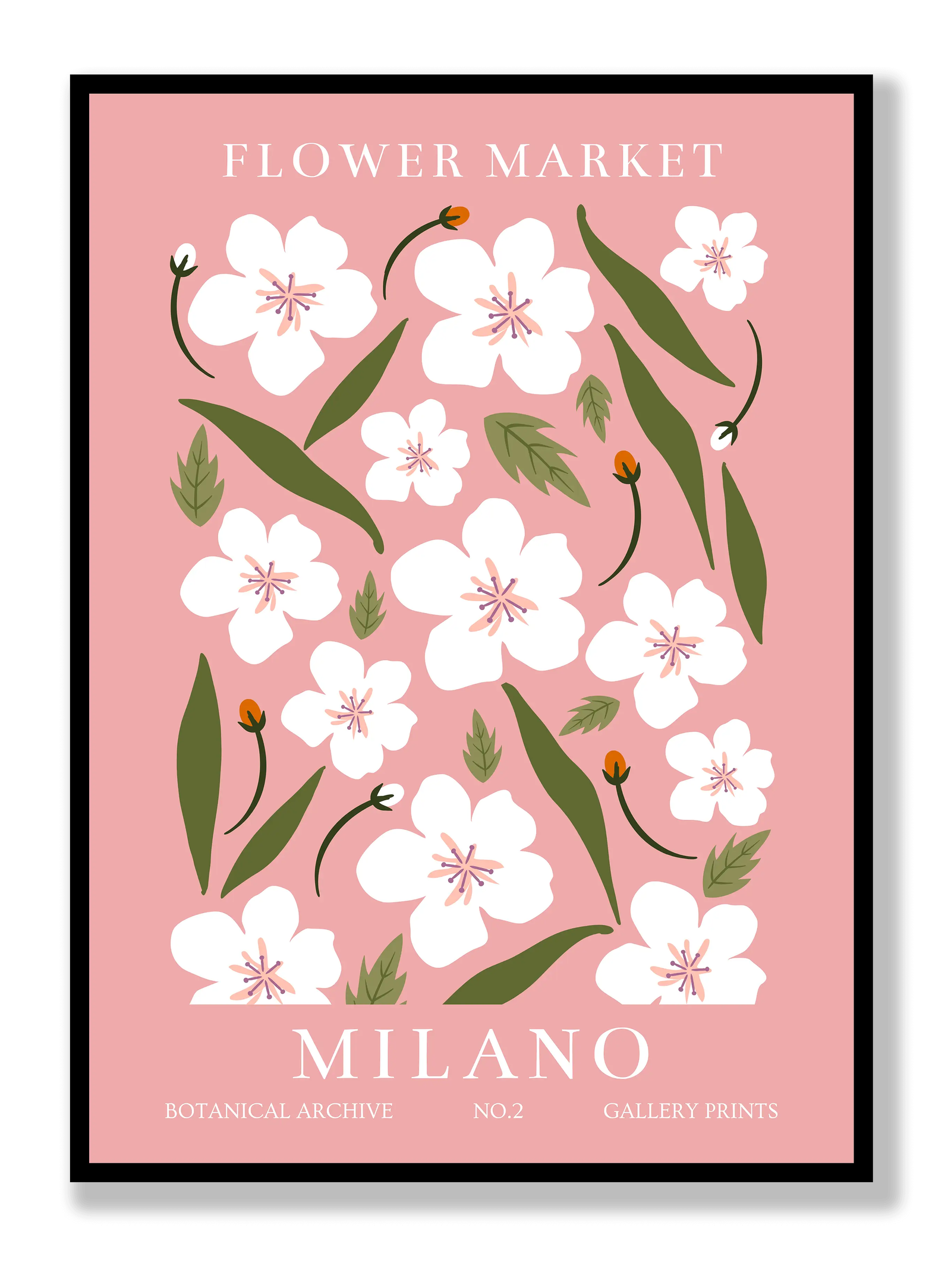 Flower Market Milano plakat