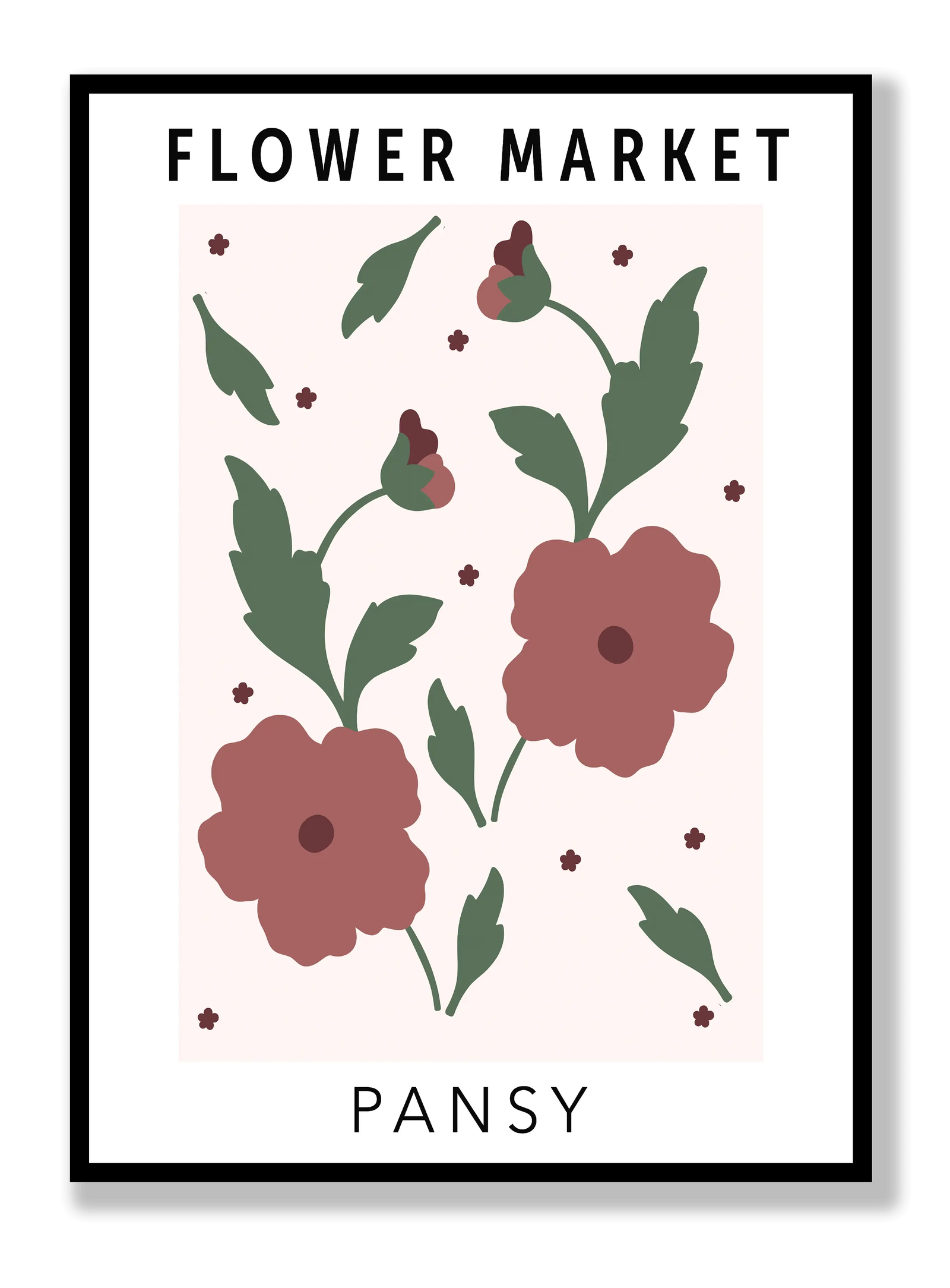 Flower Market Pansy plakat