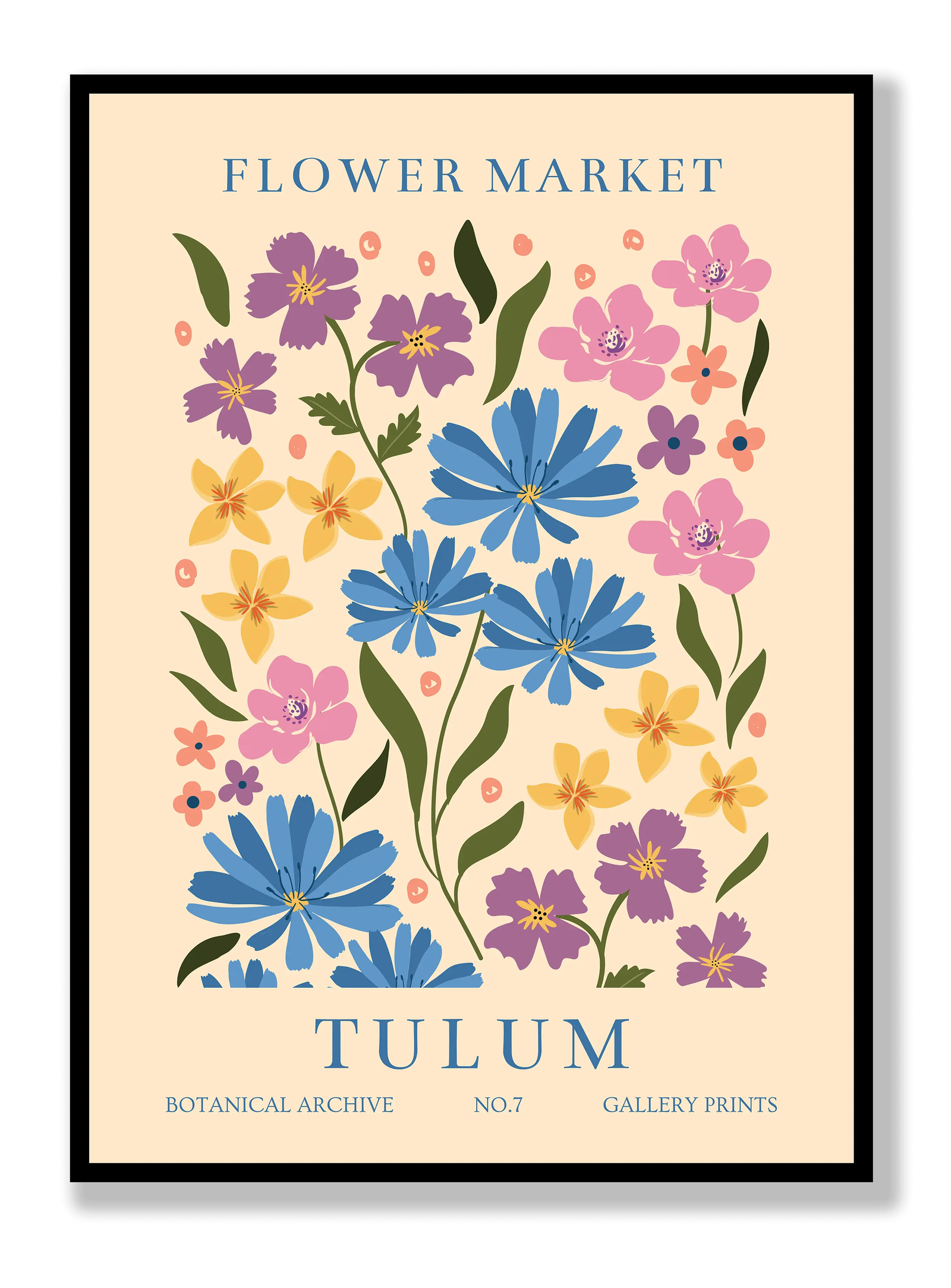 Flower Market Tulum plakat