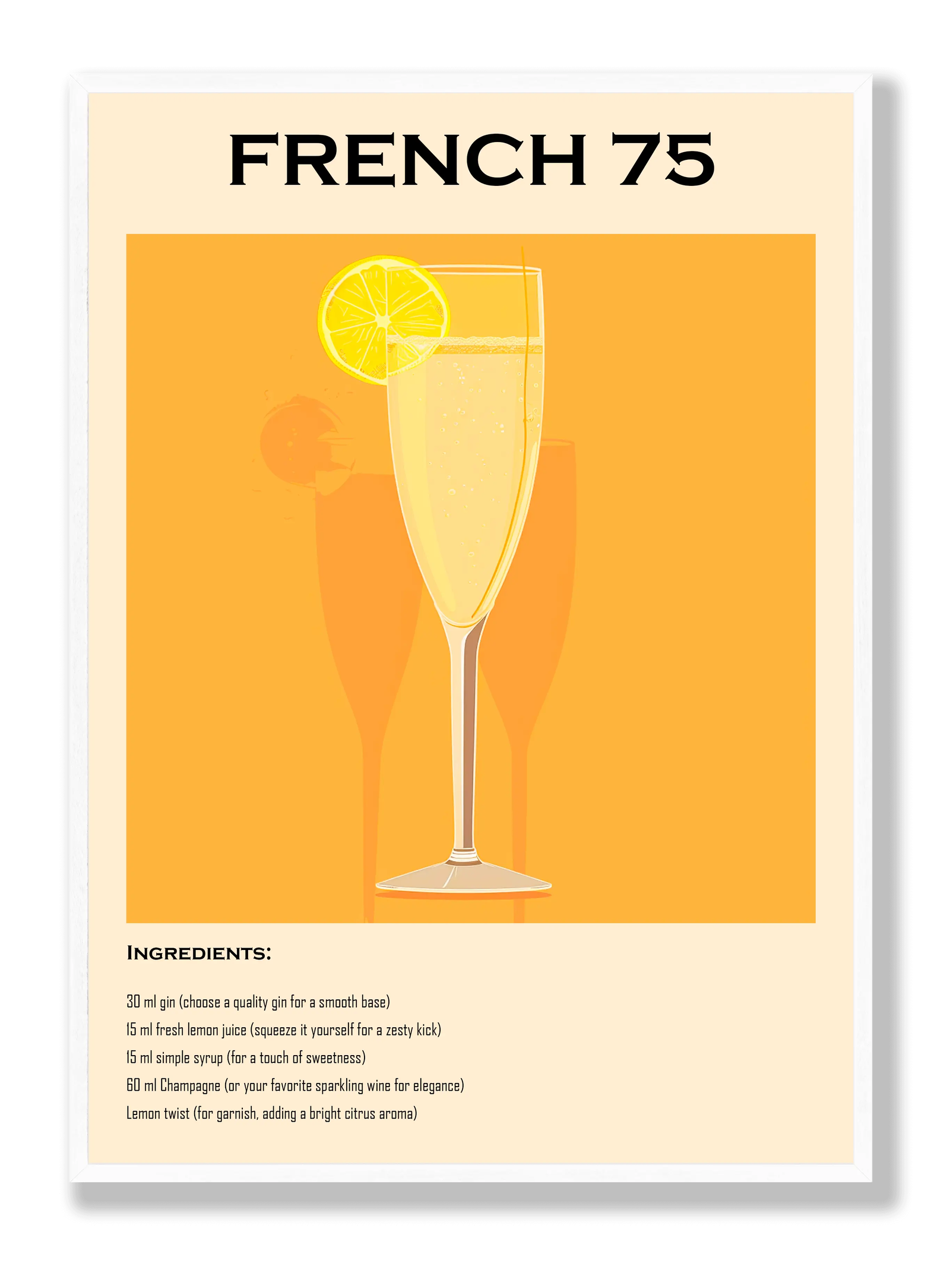 French 75 plakat