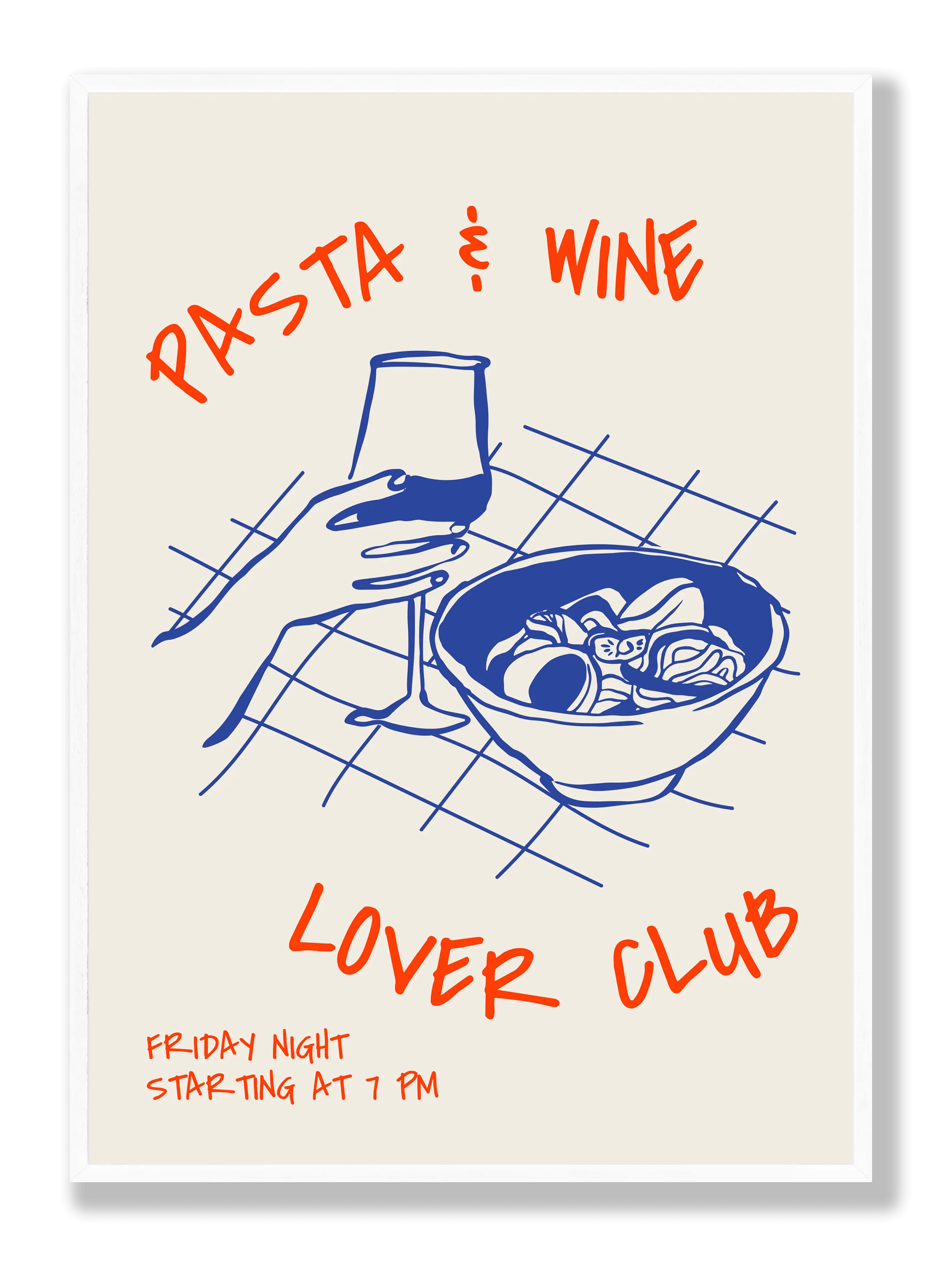 Pasta &amp; Wine x Lover Club Poster