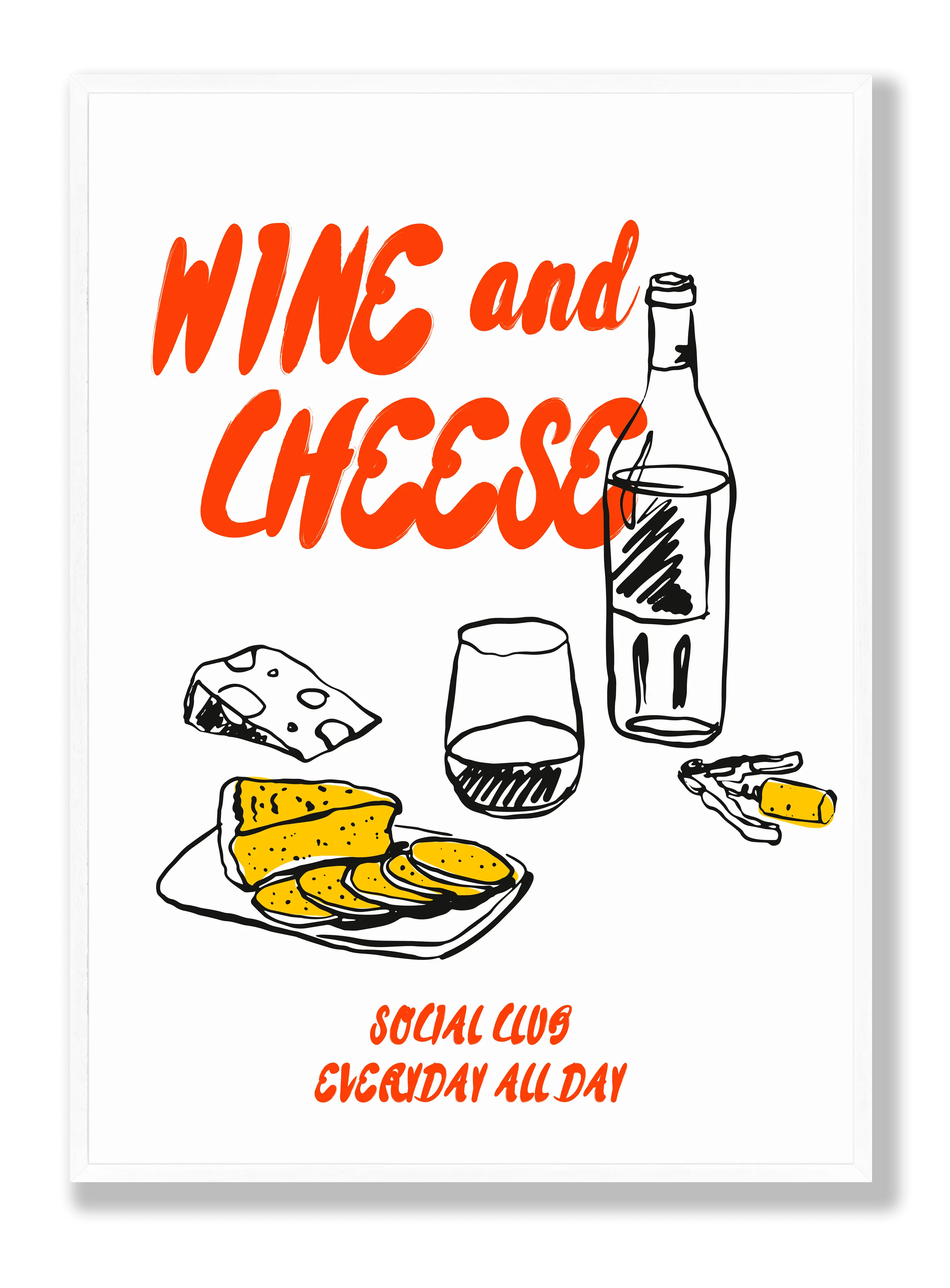 Wine and Cheese Poster