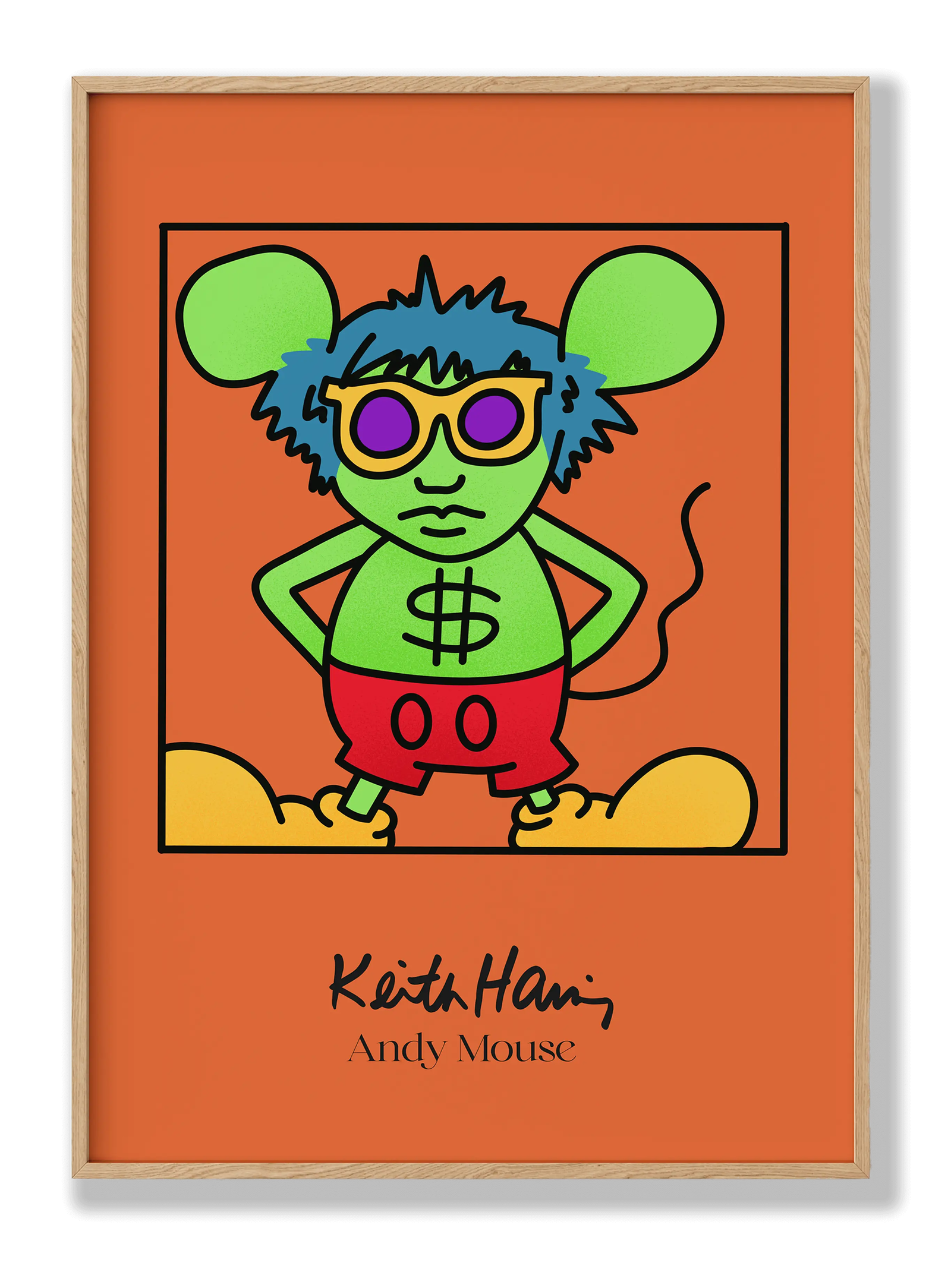 Keith Haring ''Andy Mouse'' plakat