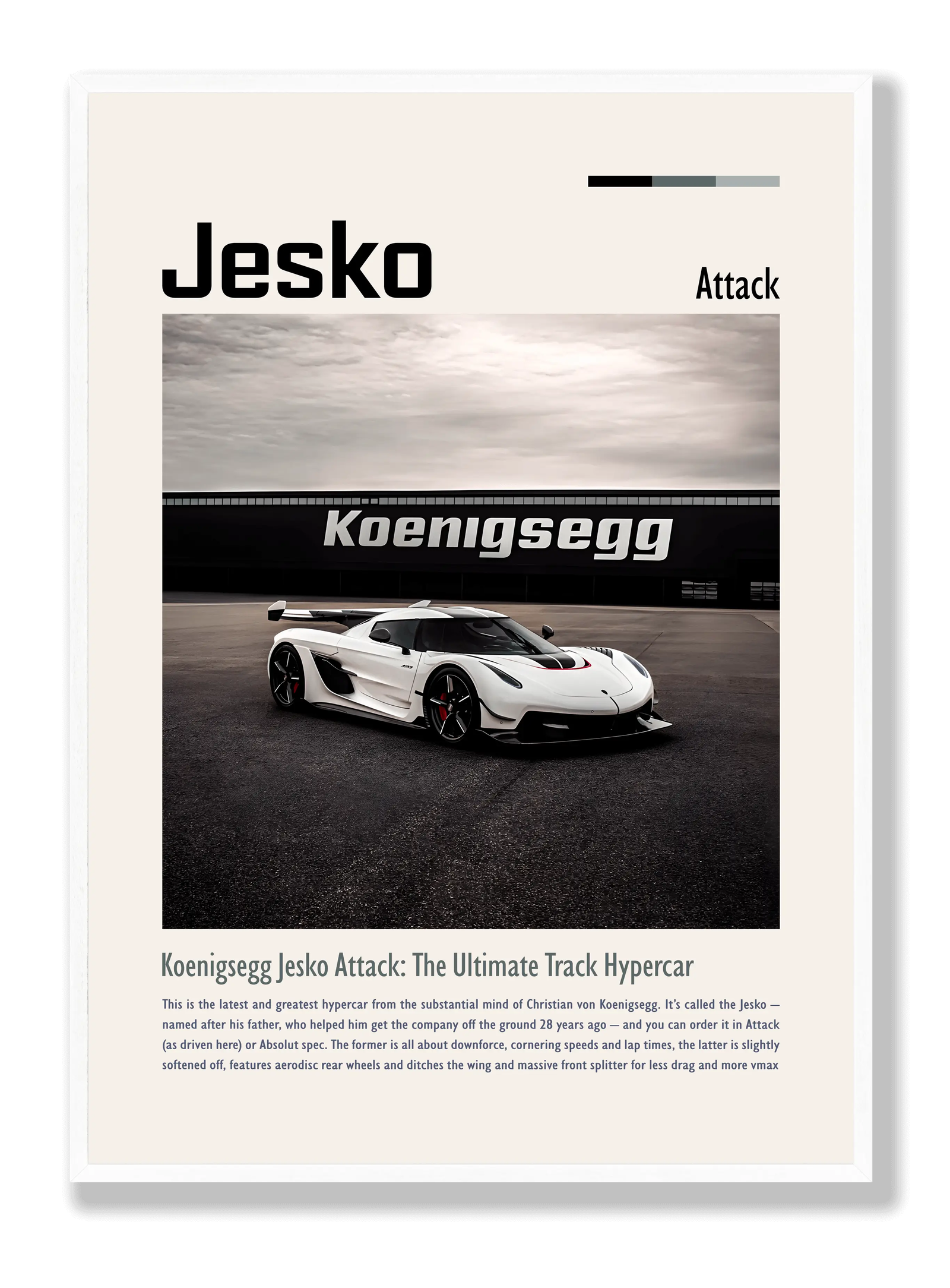 Koenigsegg Jesko plakat