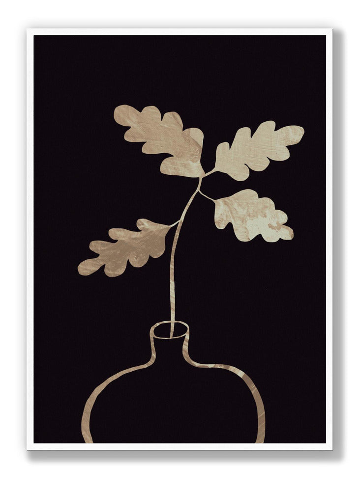 Leaves in Vase Gold plakat